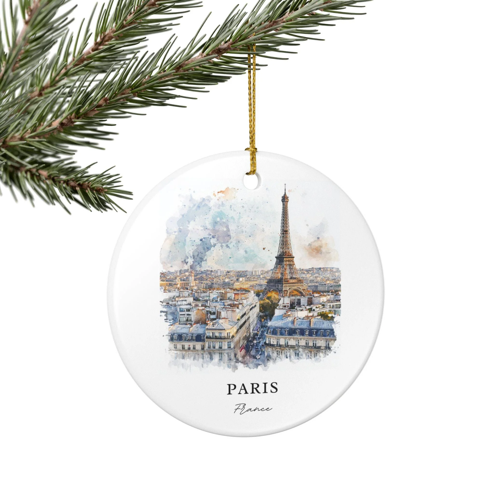 Paris France Ornament: Unique Paris Souvenir, Paris Skyline Xmas Decor, and Authentic Paris France Gift, Eiffel Tower Ornament - Image 5