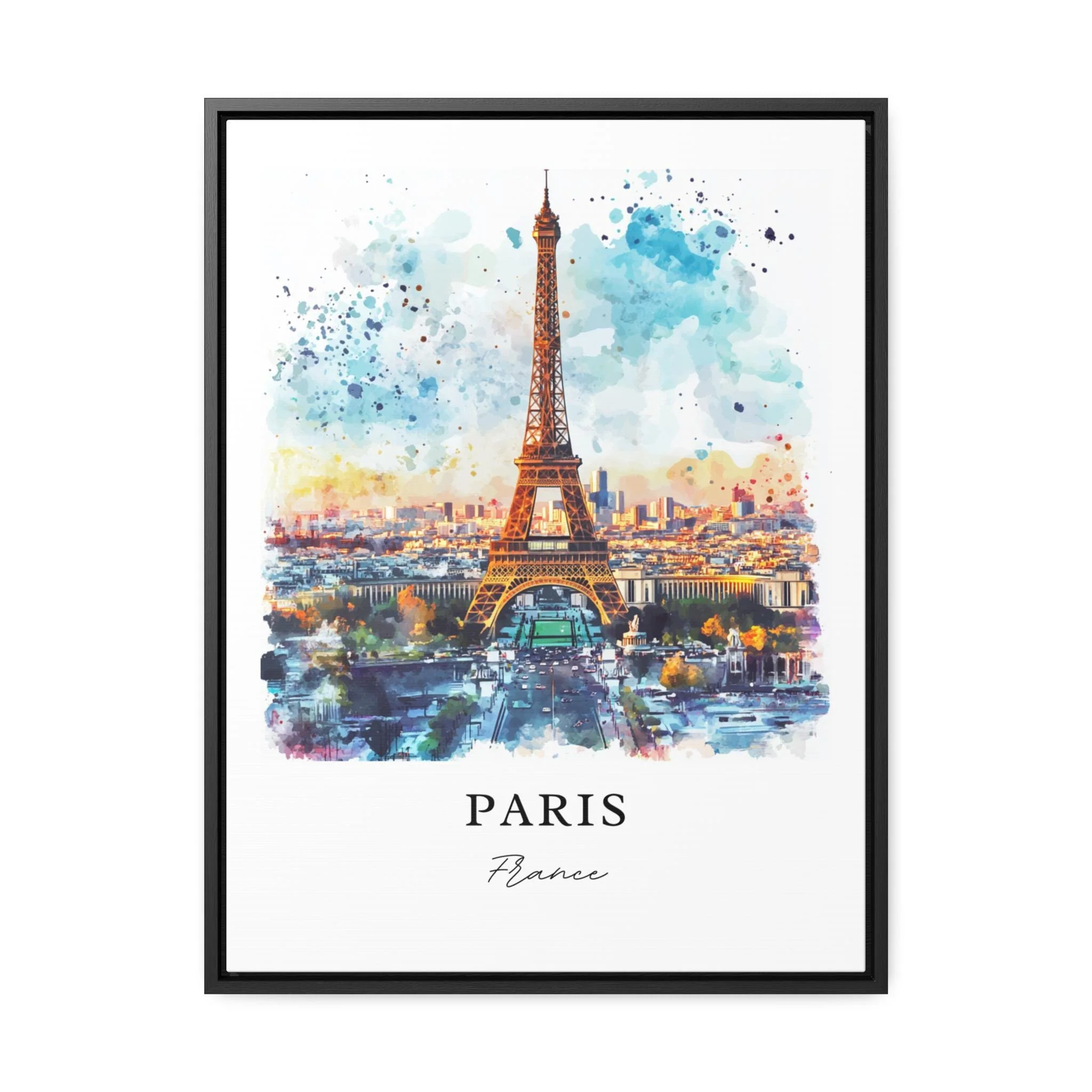 Paris, France – Eiffel Tower and Skyline Watercolor Art Print - Image 6