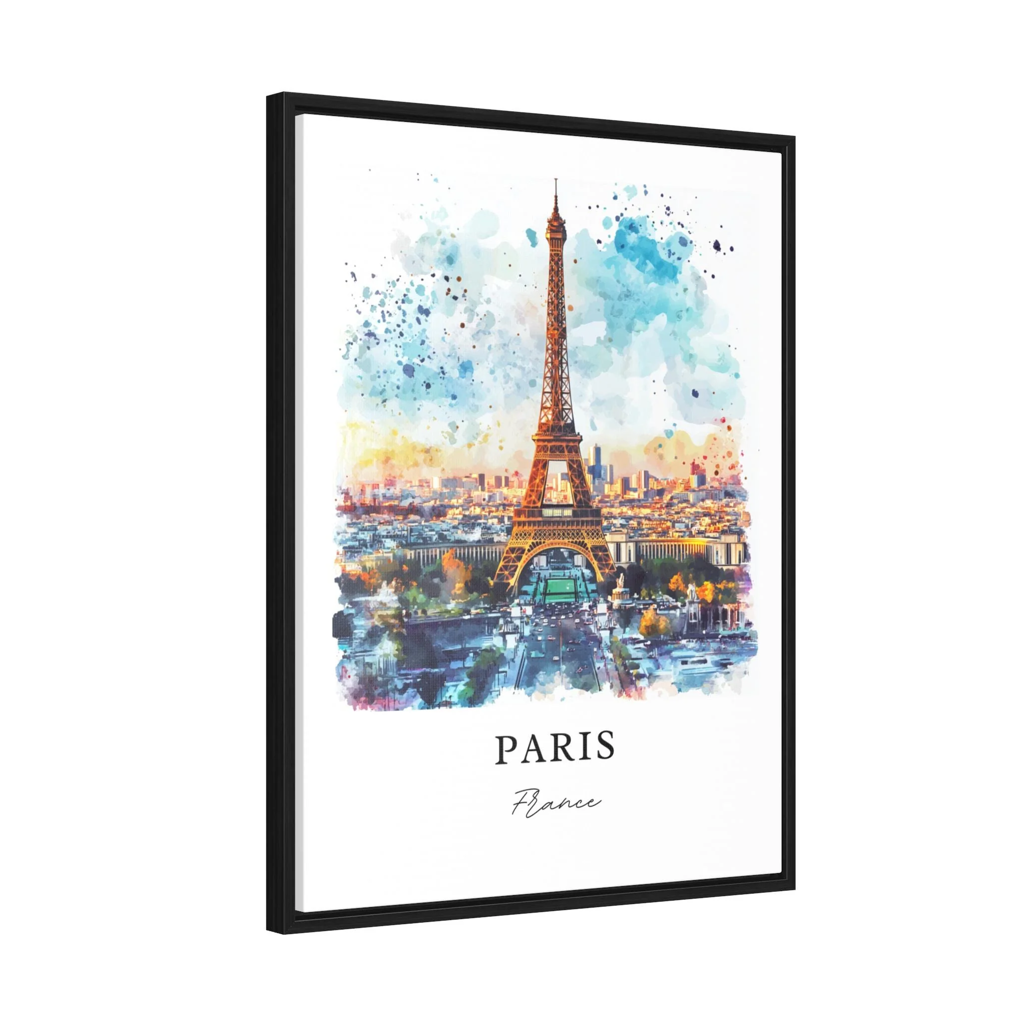 Paris, France – Eiffel Tower and Skyline Watercolor Art Print - Image 7