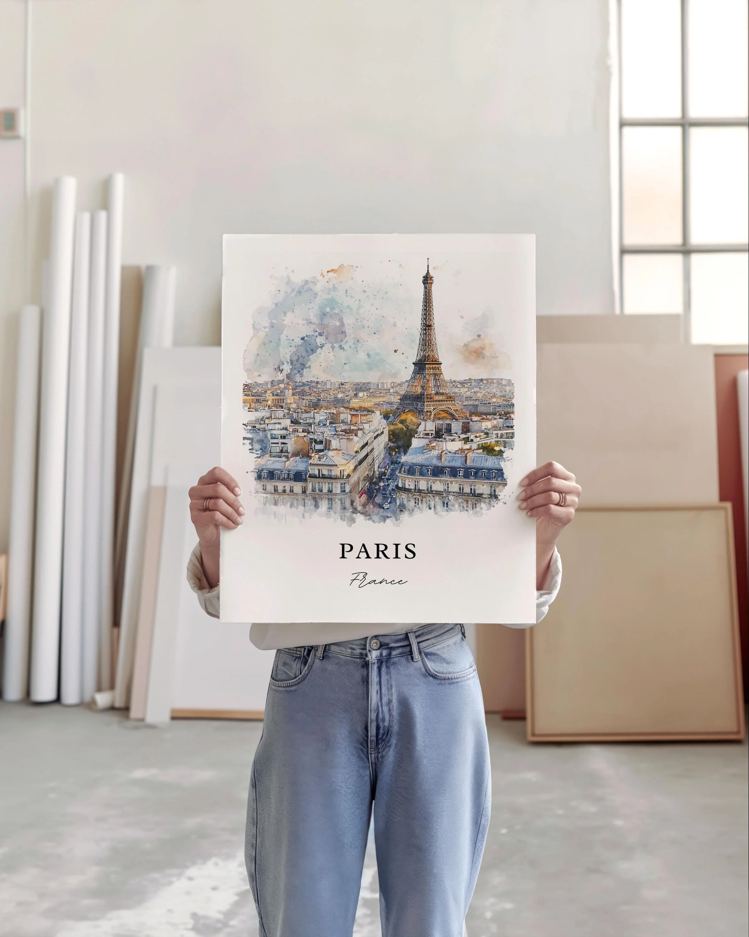 Paris, France – Watercolor Art Print - Image 4
