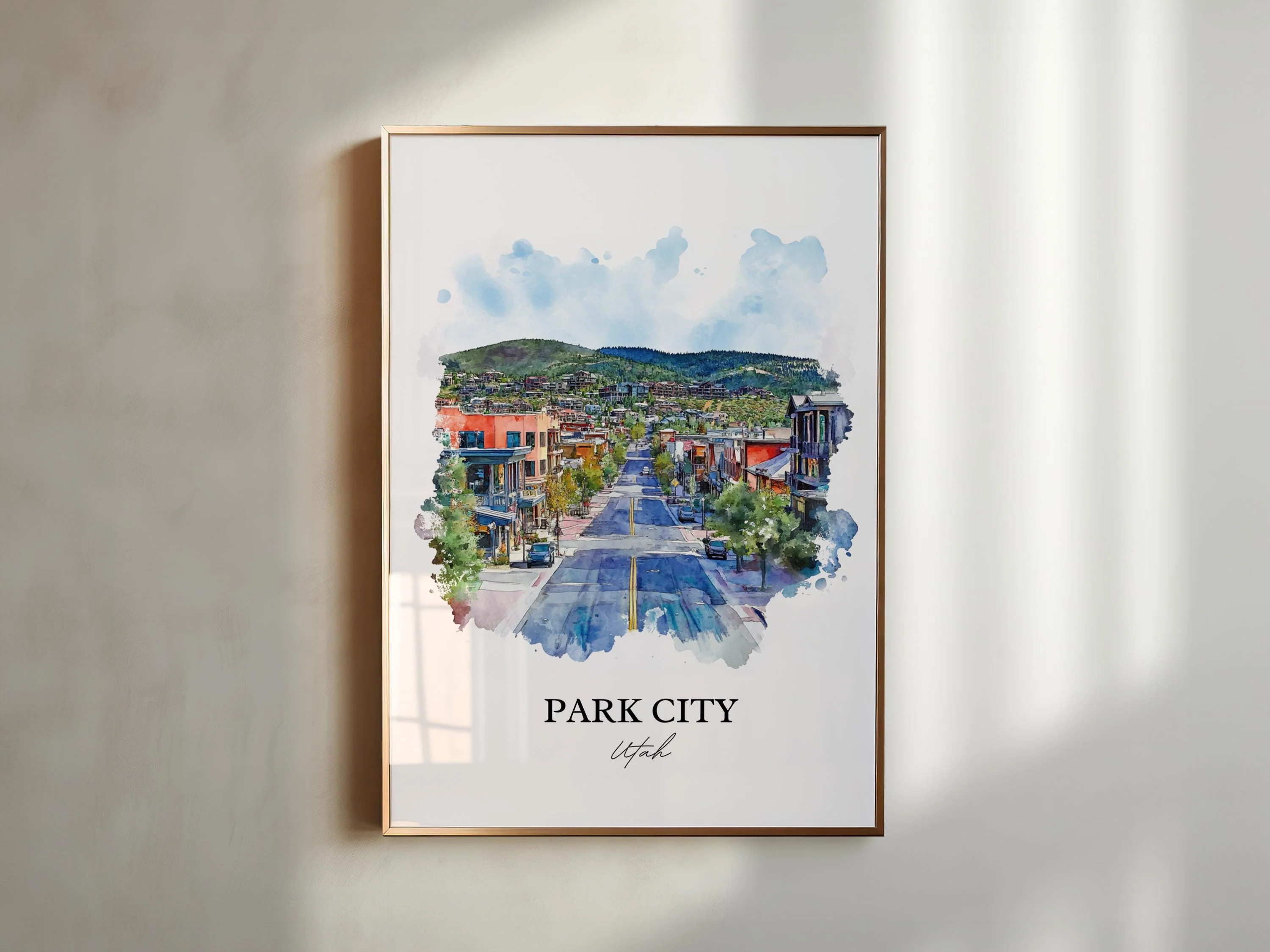 Park City, Utah, USA – Watercolor Art Print - Image 3
