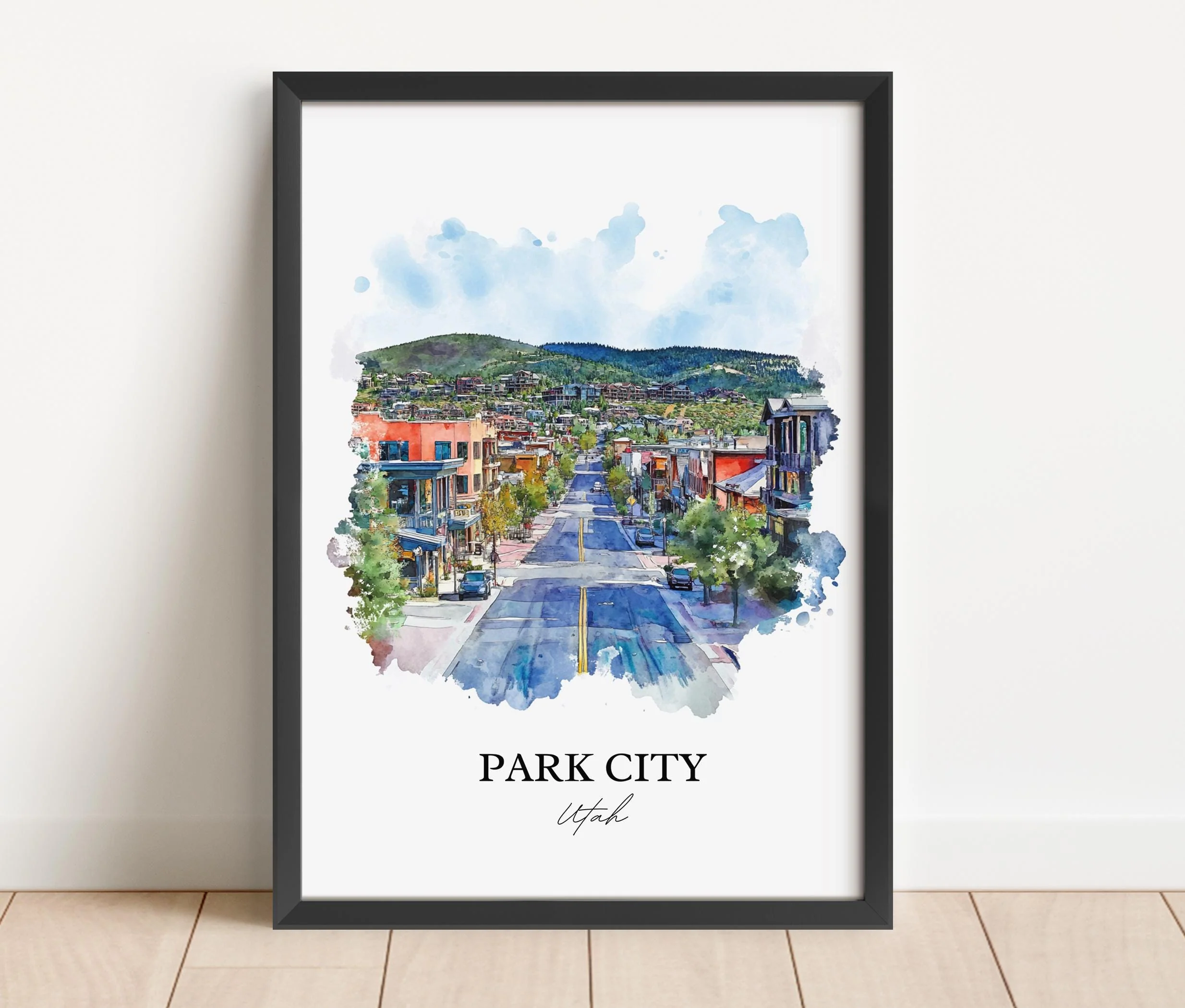 Park City, Utah, USA – Watercolor Art Print - Image 4