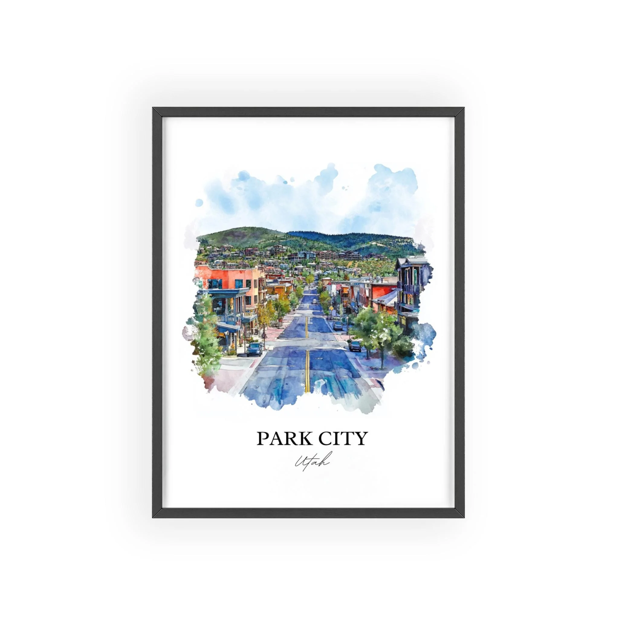 Park City, Utah, USA – Watercolor Art Print - Image 7