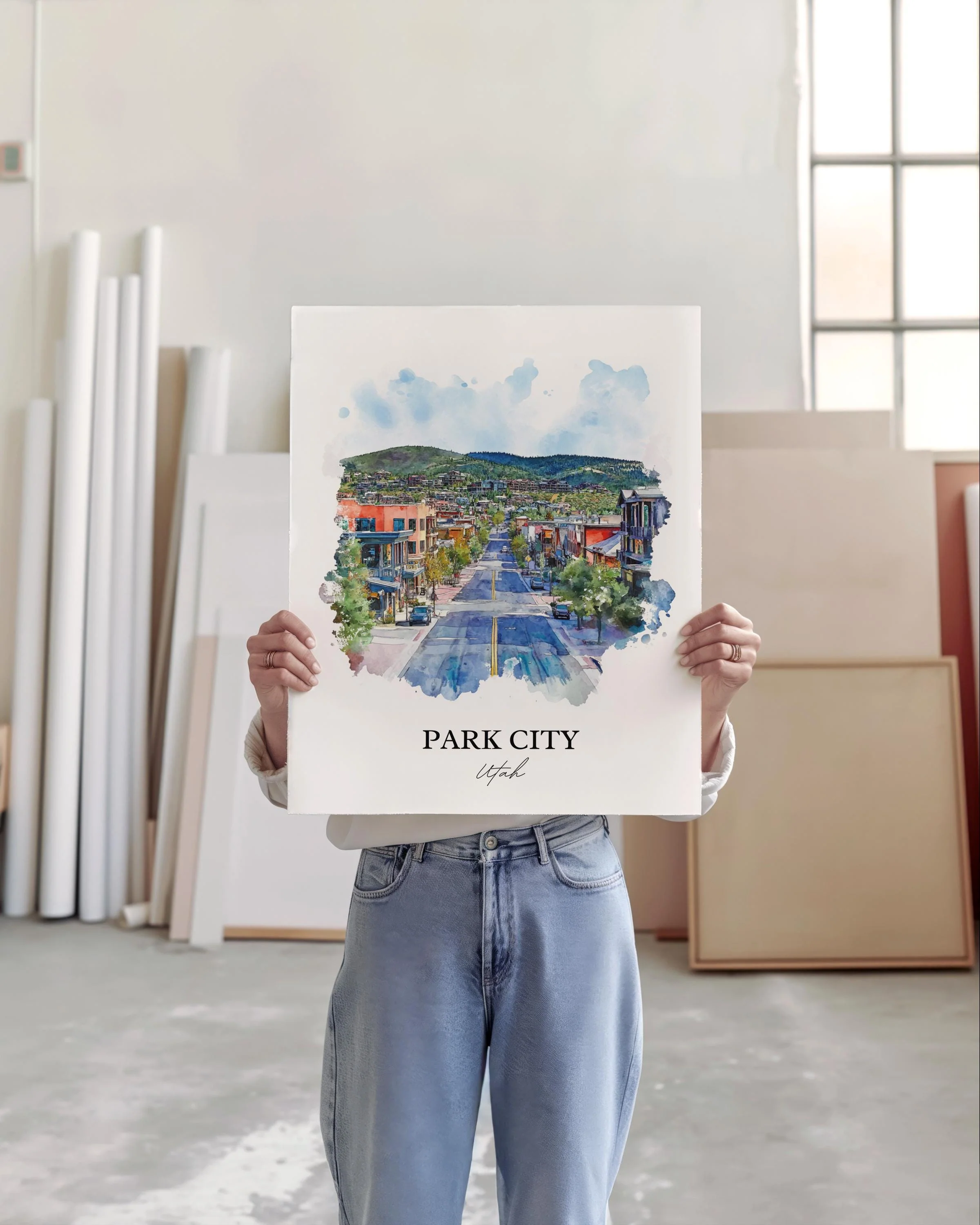 Park City, Utah, USA – Watercolor Art Print - Image 5