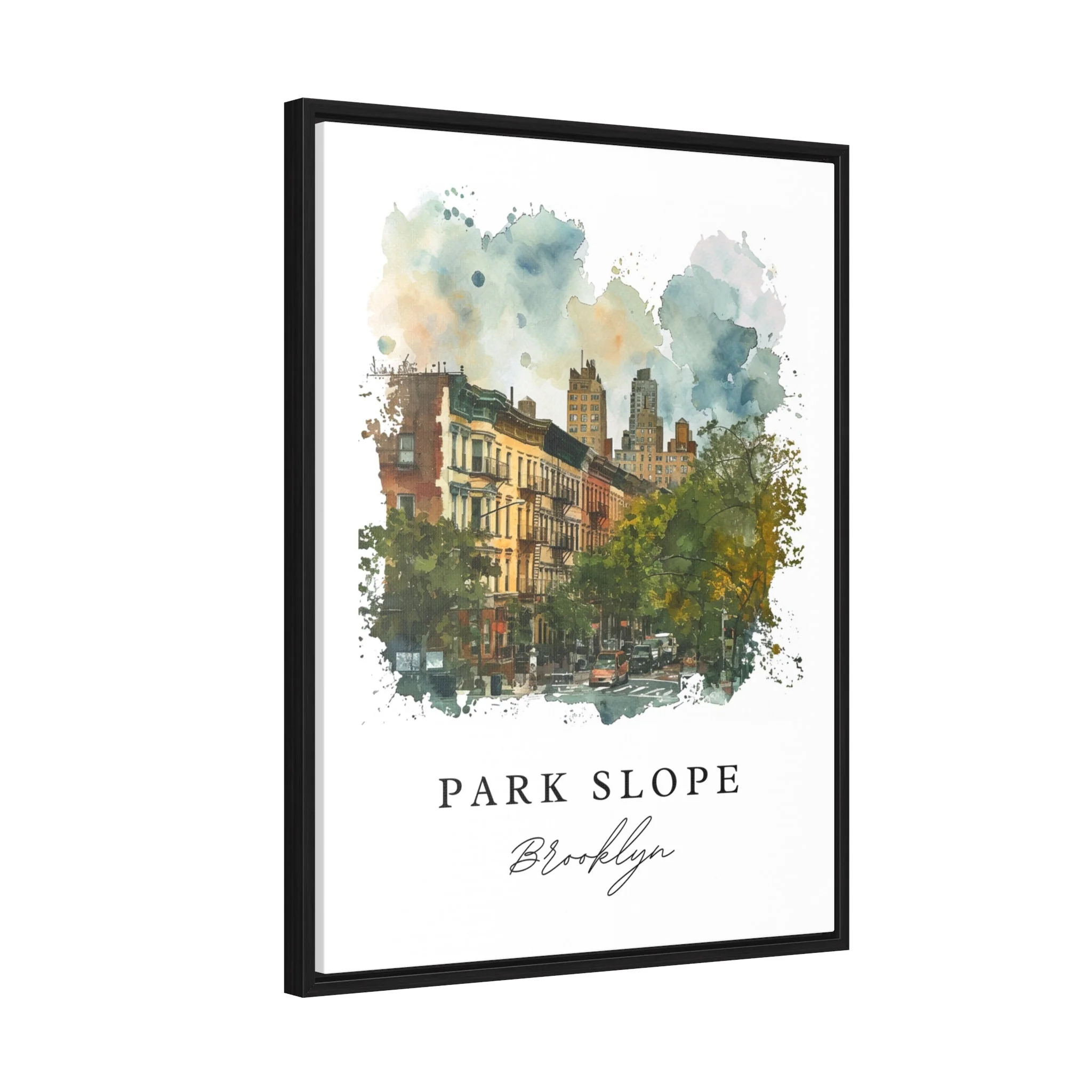 Park Slope, NYC, USA – Watercolor Art Print - Image 7