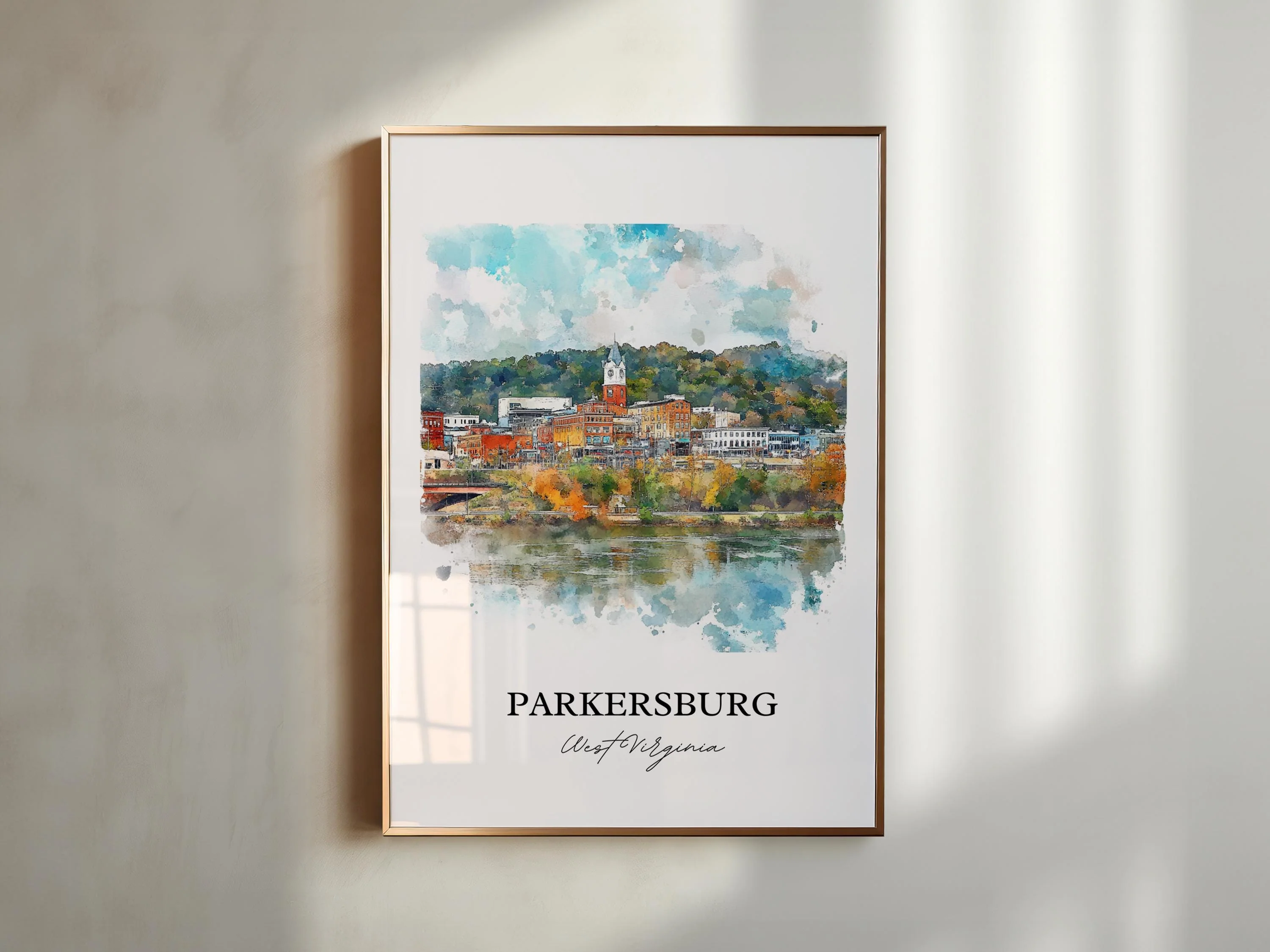 Parkersburg, USA – Watercolor Art Print - Image 5