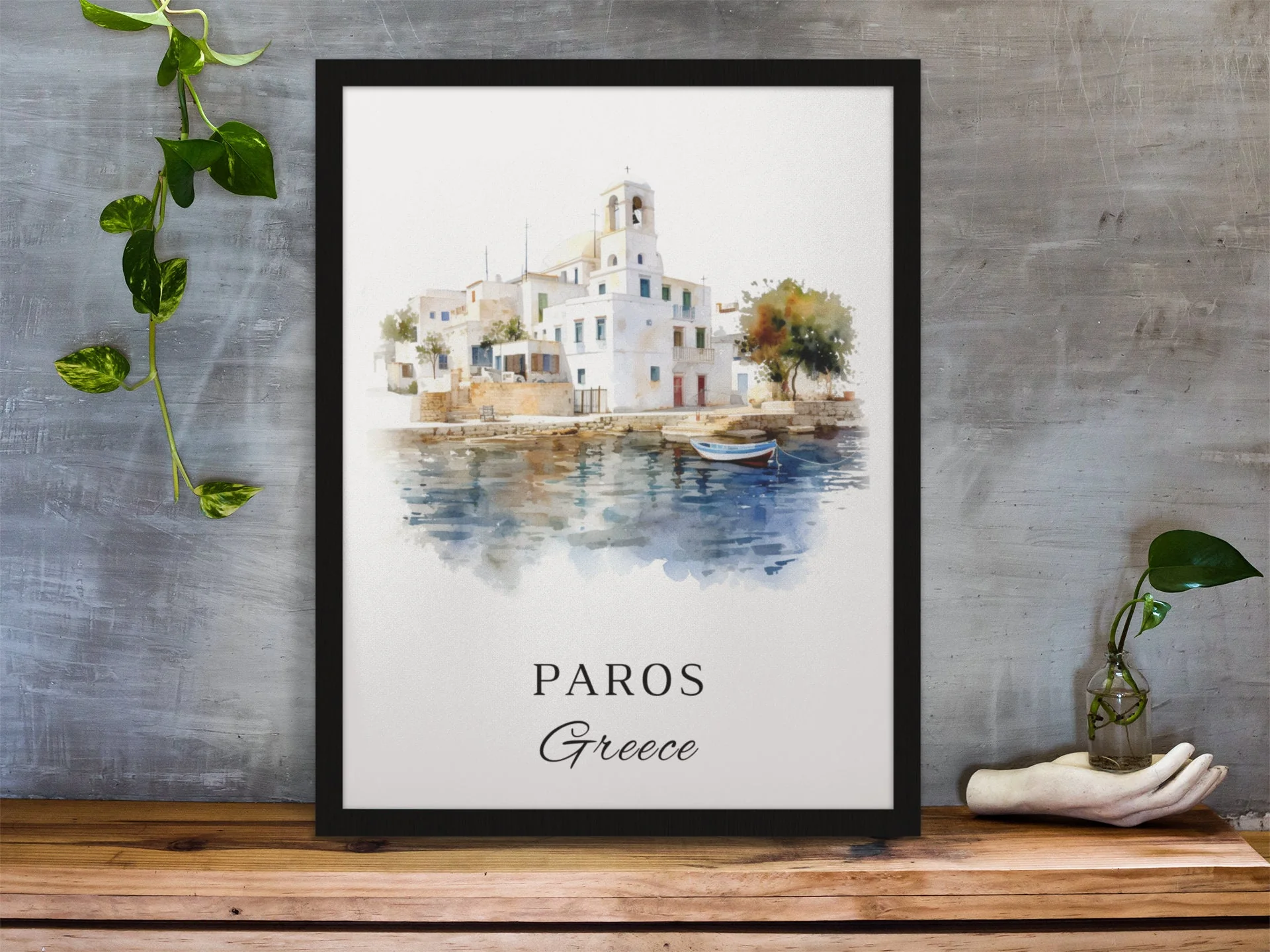 Paros, Greece – Watercolor Art Print - Image 4