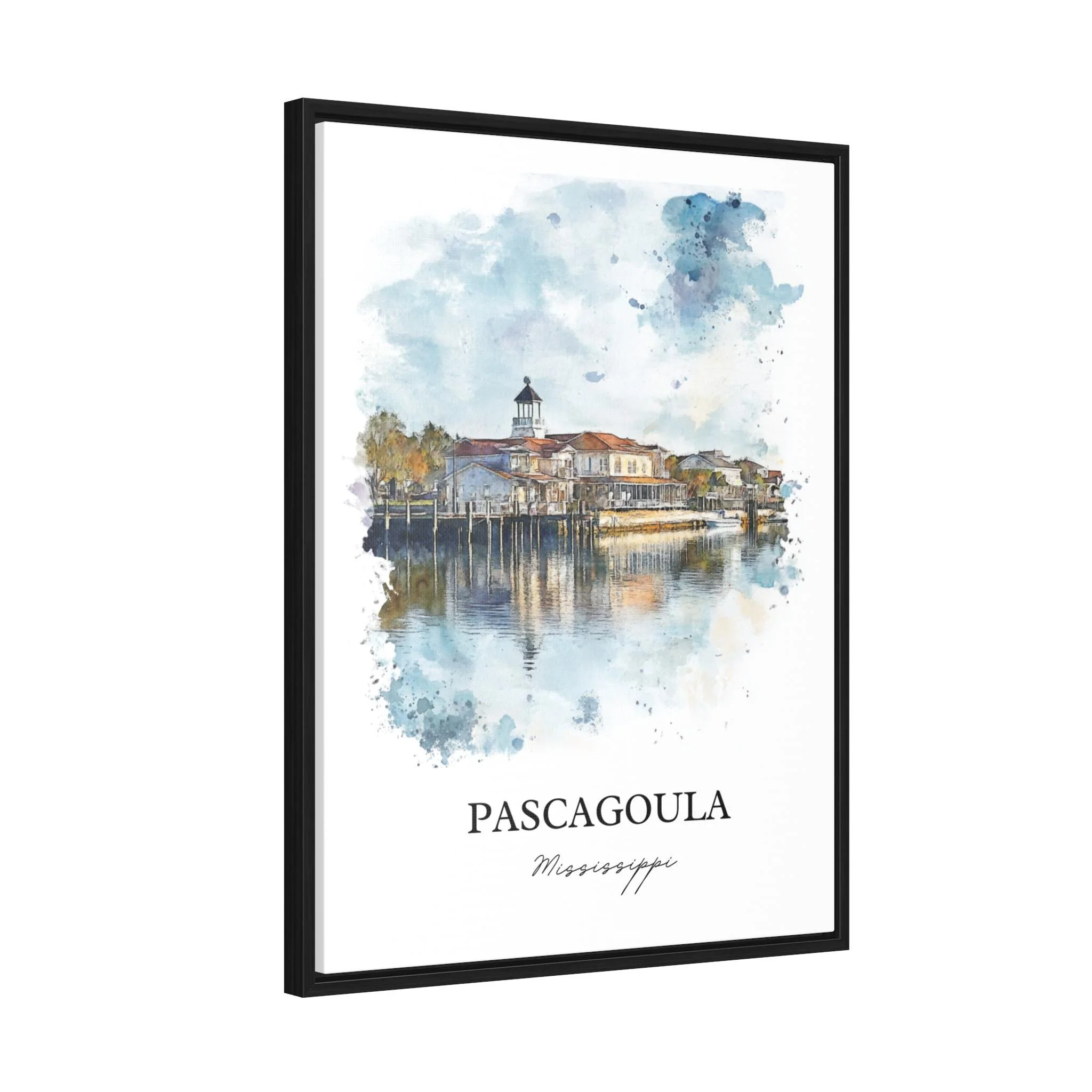 Pascagoula, Mississippi – Watercolor Art Print - Image 8