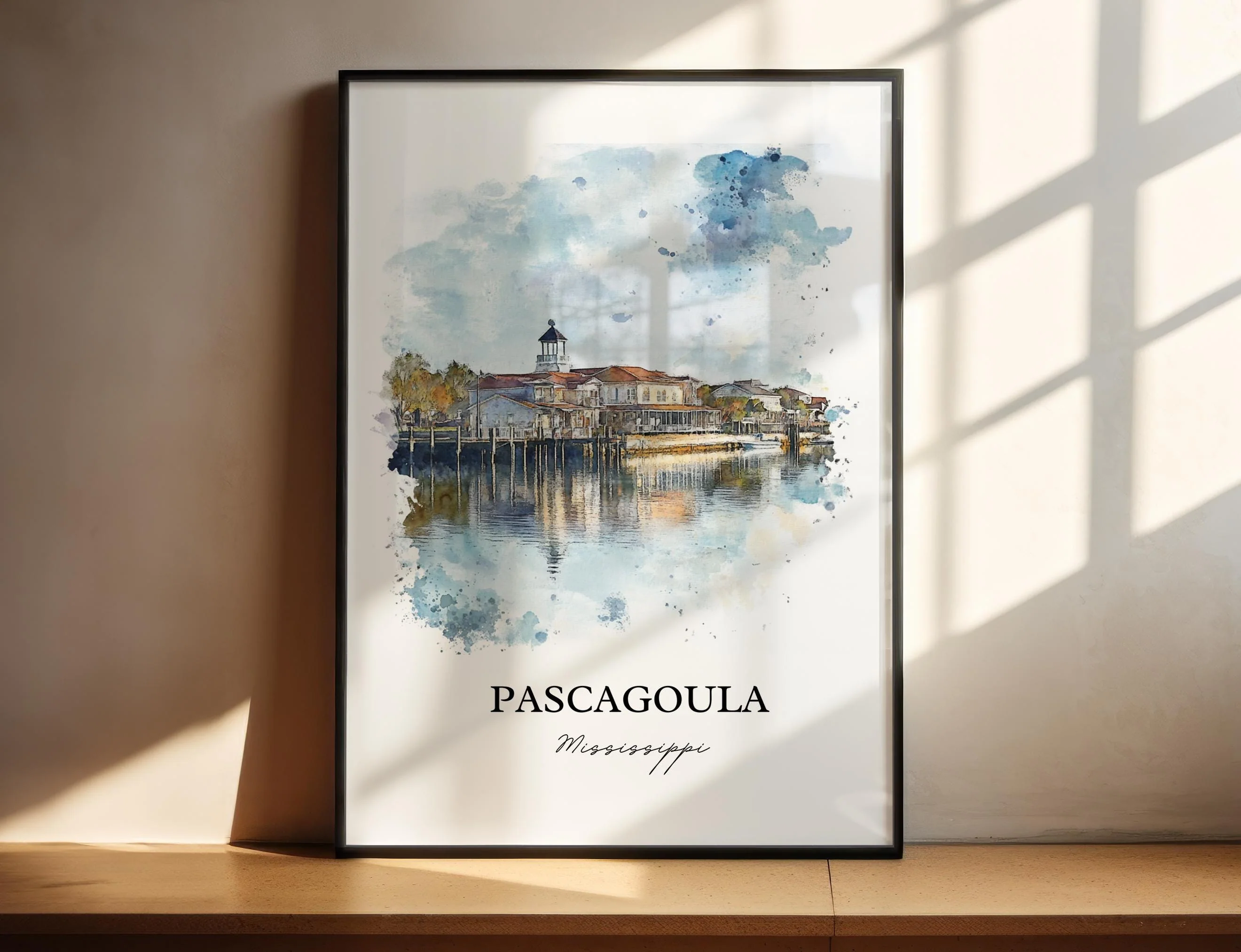 Pascagoula, Mississippi – Watercolor Art Print - Image 6