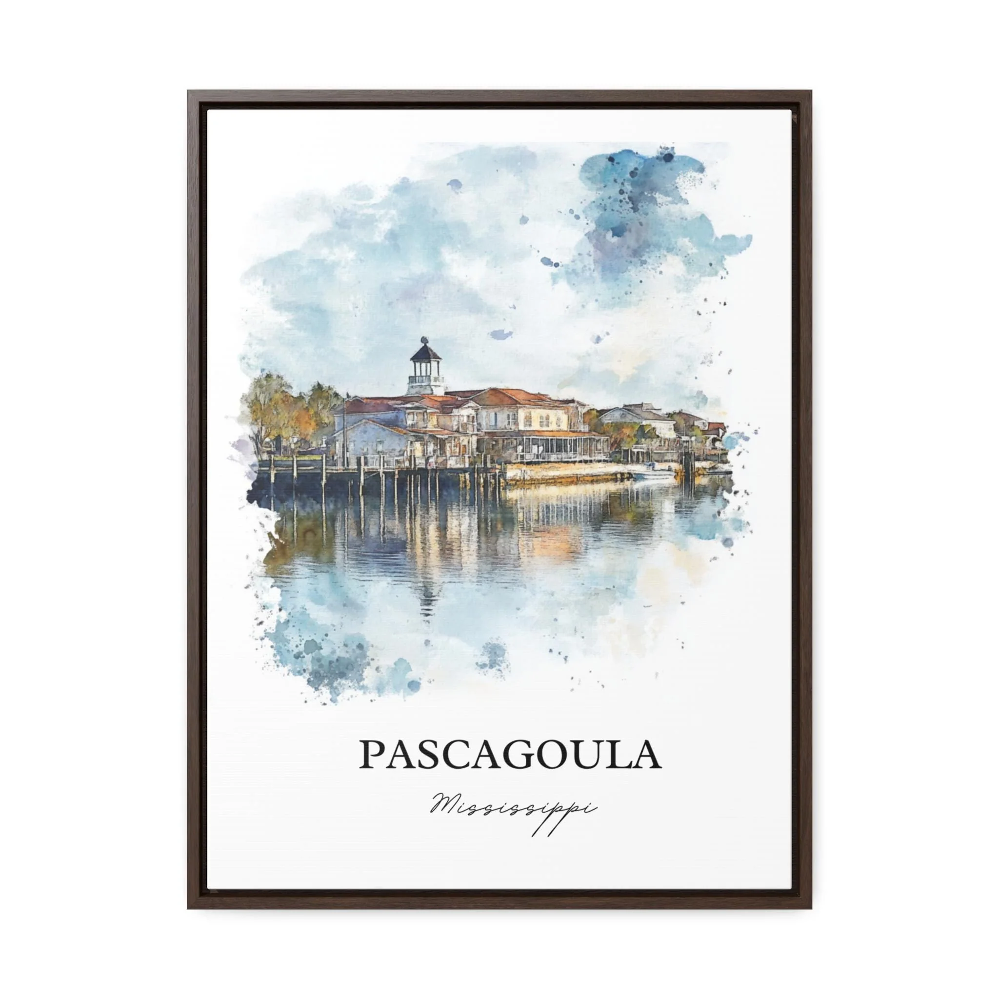 Pascagoula, Mississippi – Watercolor Art Print - Image 7