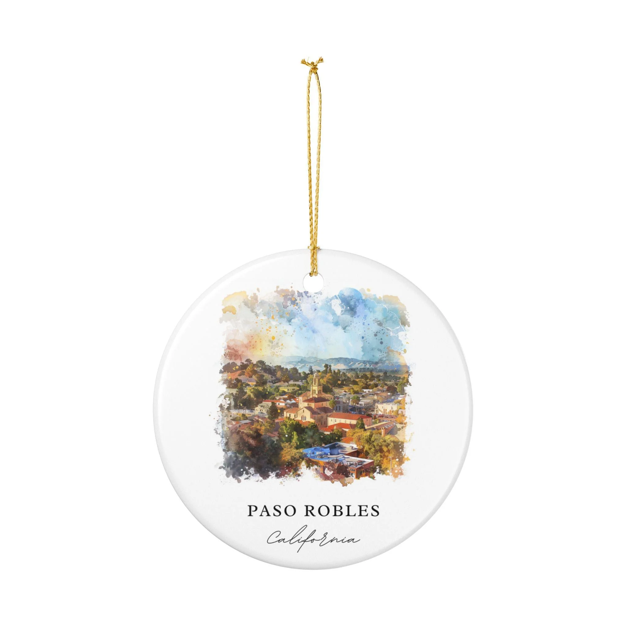 Paso Robles CA Ornament: Unique Paso Robles Souvenir, Paso Robles Xmas Decor, and Authentic Paso Robles California Gift - Image 2