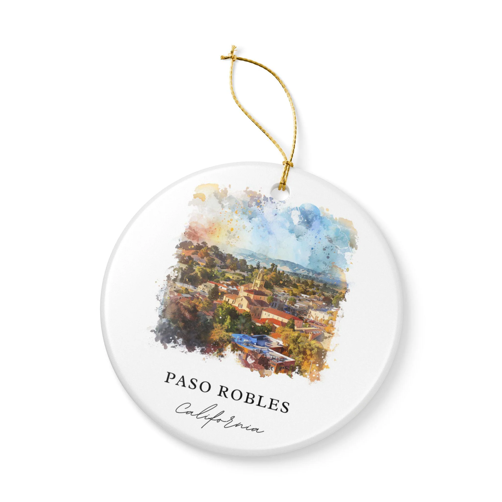 Paso Robles CA Ornament: Unique Paso Robles Souvenir, Paso Robles Xmas Decor, and Authentic Paso Robles California Gift - Image 3