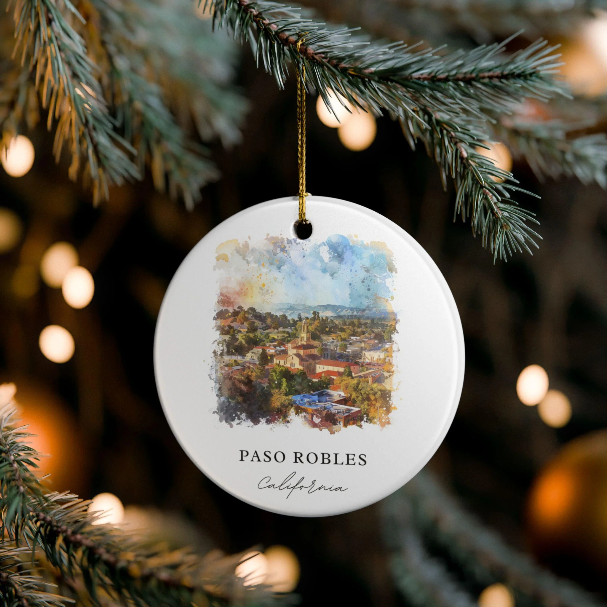 Paso Robles CA Ornament: Unique Paso Robles Souvenir, Paso Robles Xmas Decor, and Authentic Paso Robles California Gift - Image 4