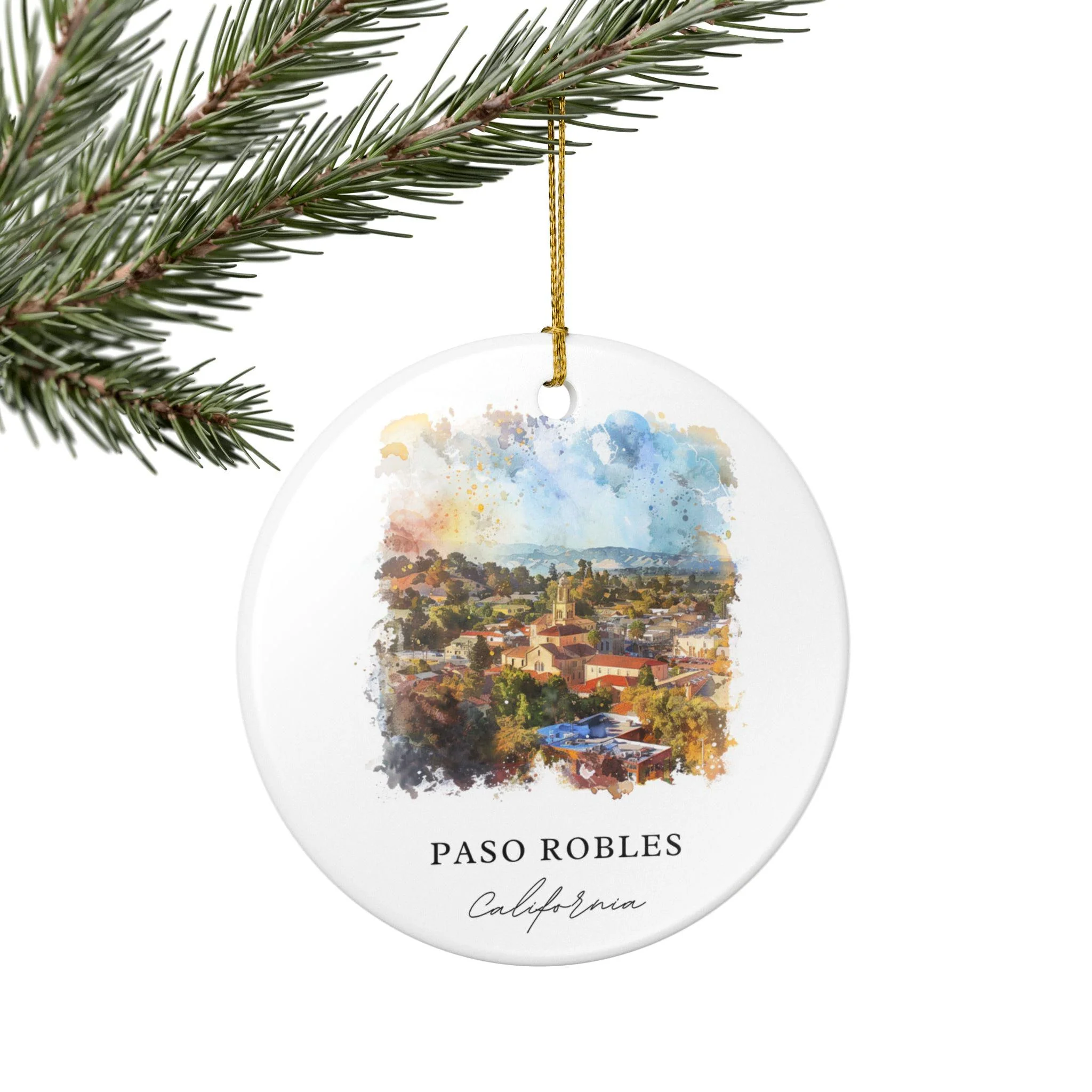 Paso Robles CA Ornament: Unique Paso Robles Souvenir, Paso Robles Xmas Decor, and Authentic Paso Robles California Gift - Image 5