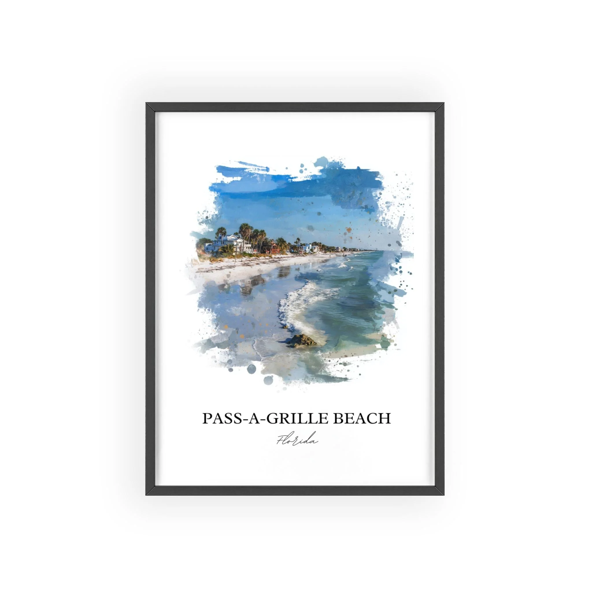 Pass-A-Grille, Florida – Watercolor Art Print - Image 9