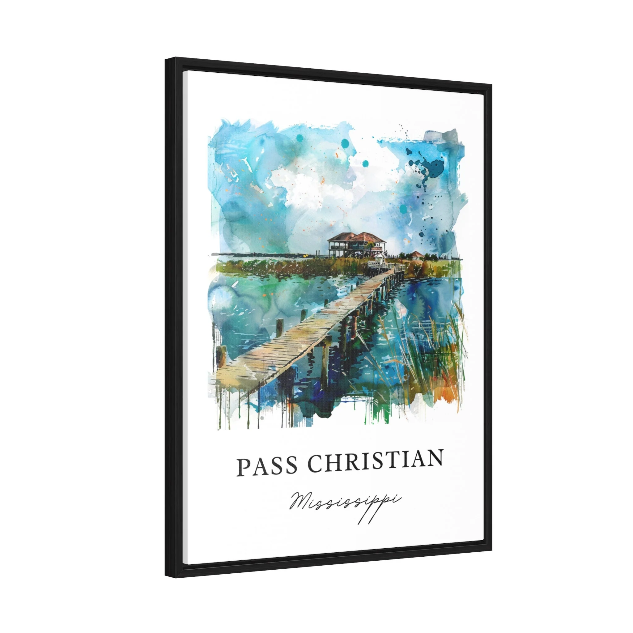 Pass Christian, MS, Mississippi – Watercolor Art Print - Image 6