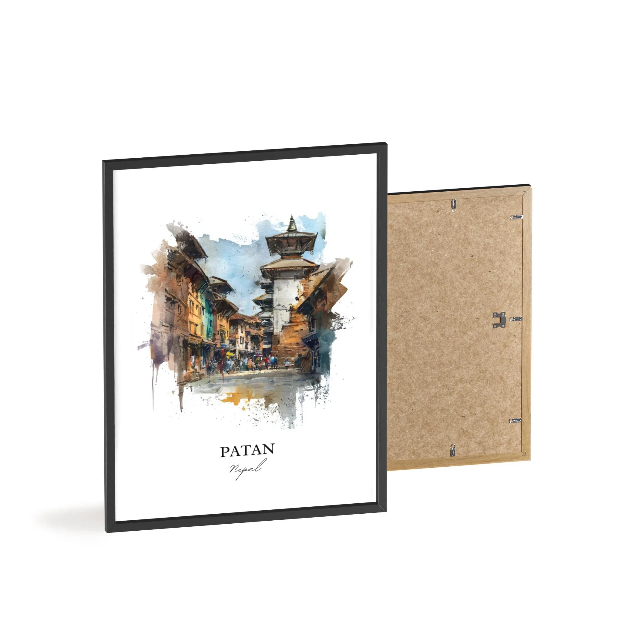 Patan, Nepal – Watercolor Art Print - Image 11