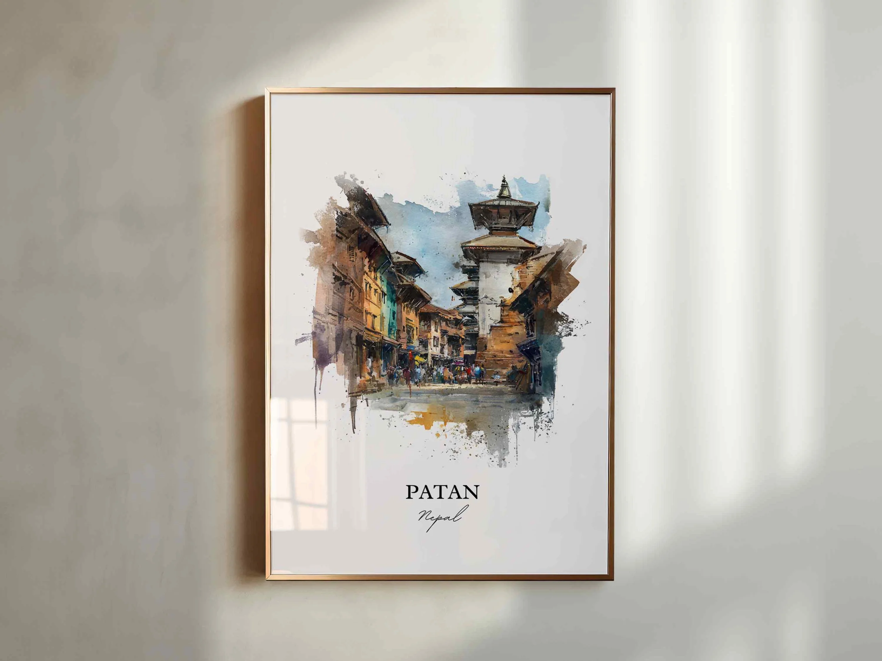 Patan, Nepal – Watercolor Art Print - Image 6