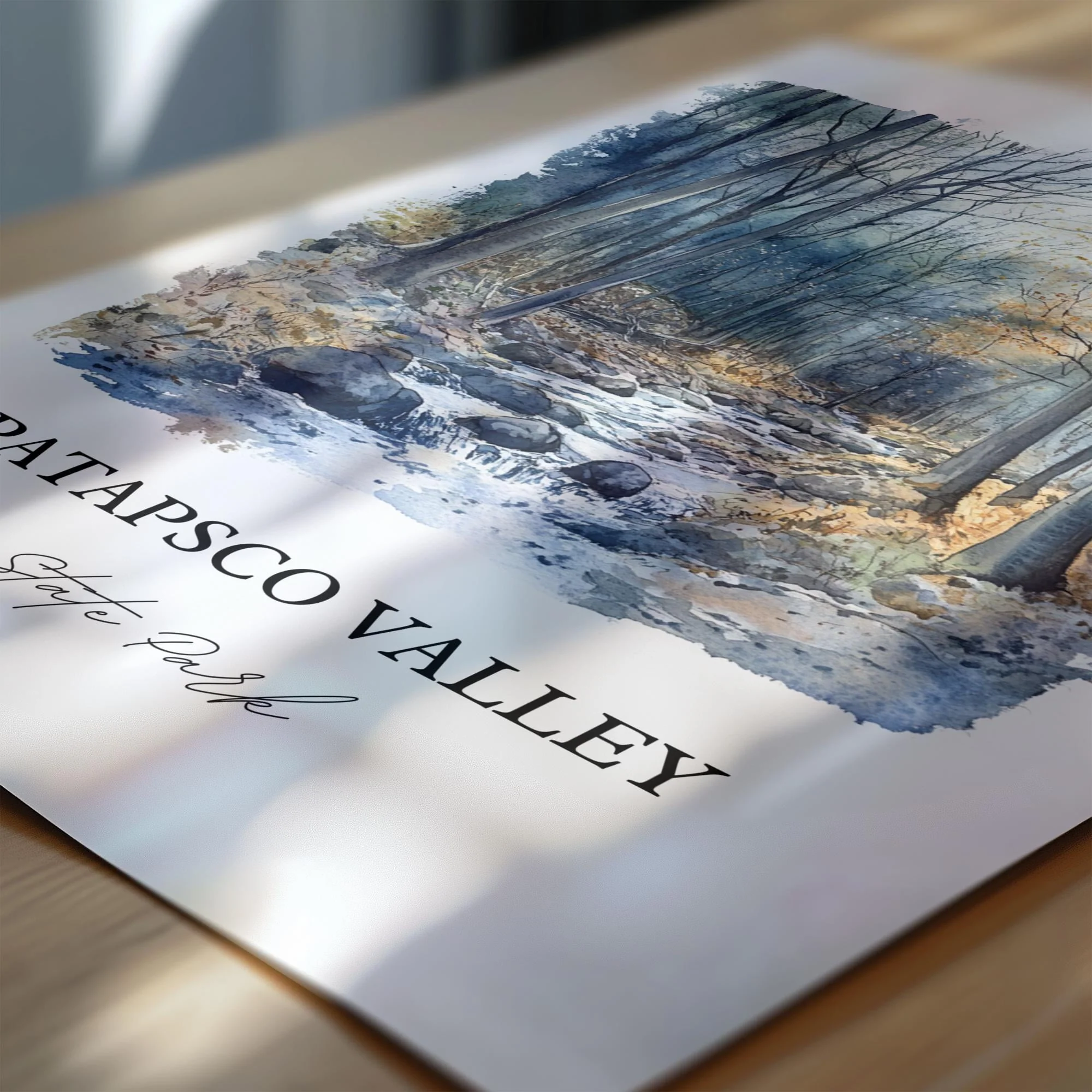 Patapsco Valley, Maryland – Watercolor Art Print - Image 2