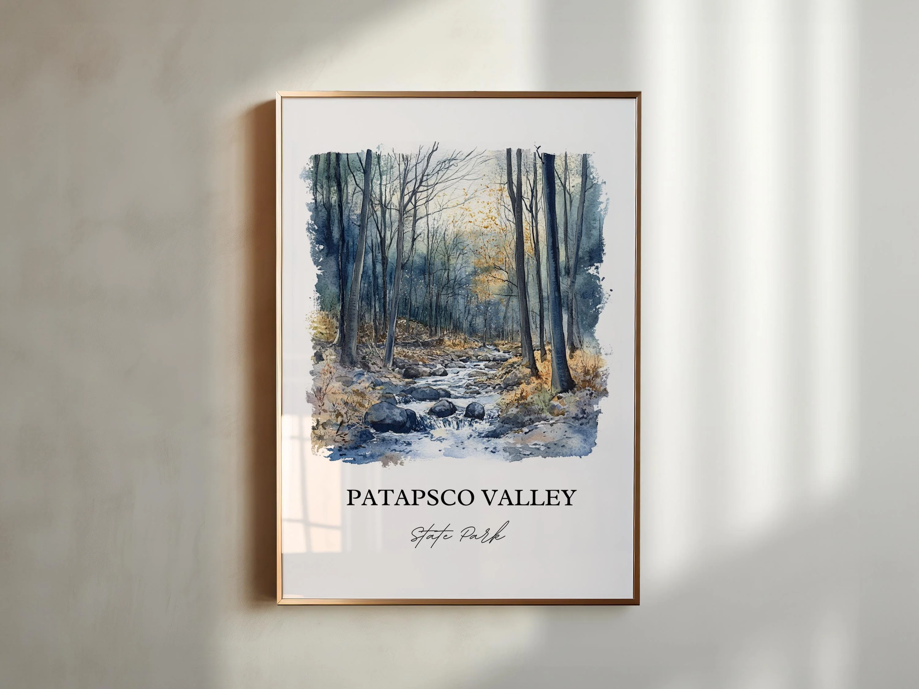 Patapsco Valley, Maryland – Watercolor Art Print - Image 6