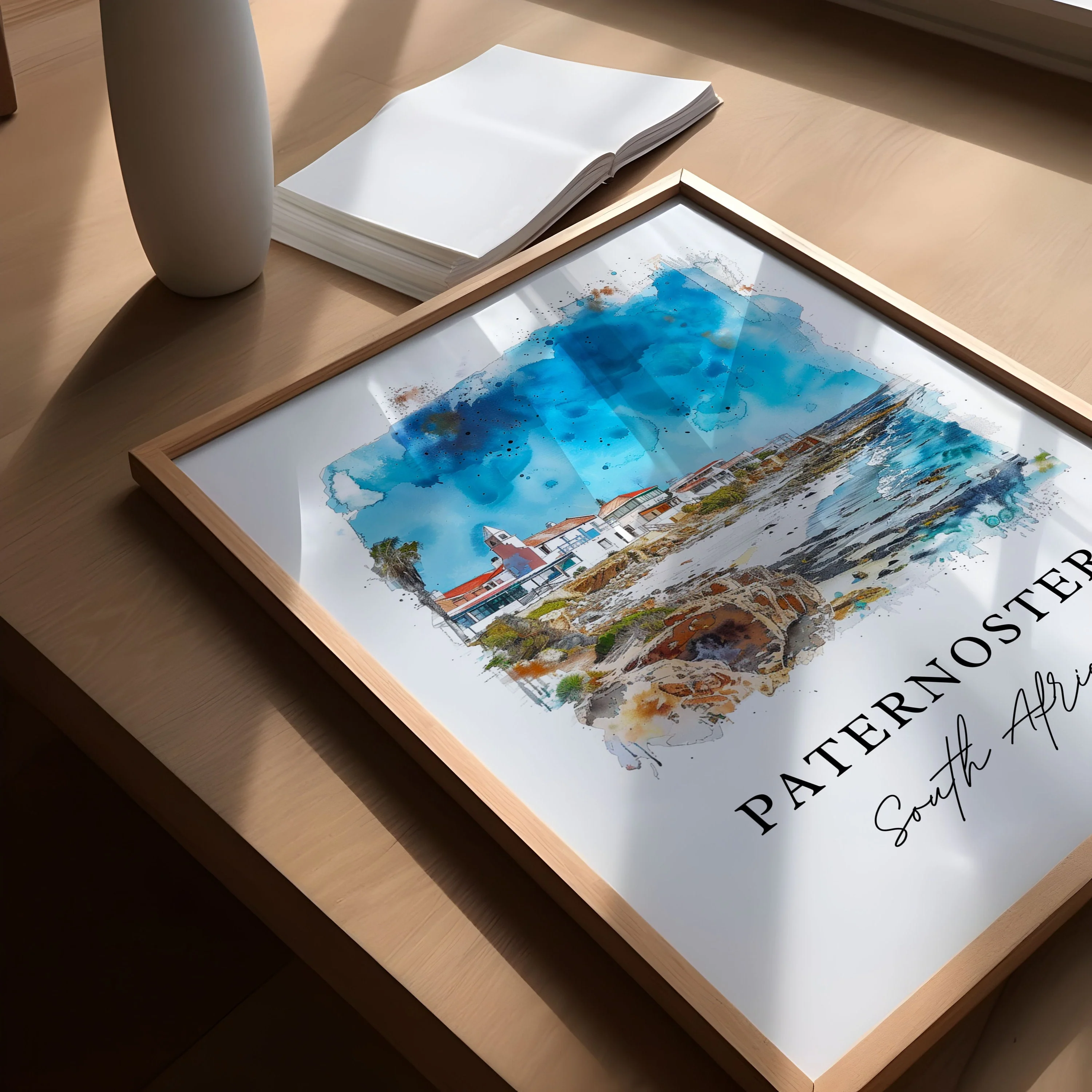 Paternoster, South Africa – Watercolor Art Print - Image 3
