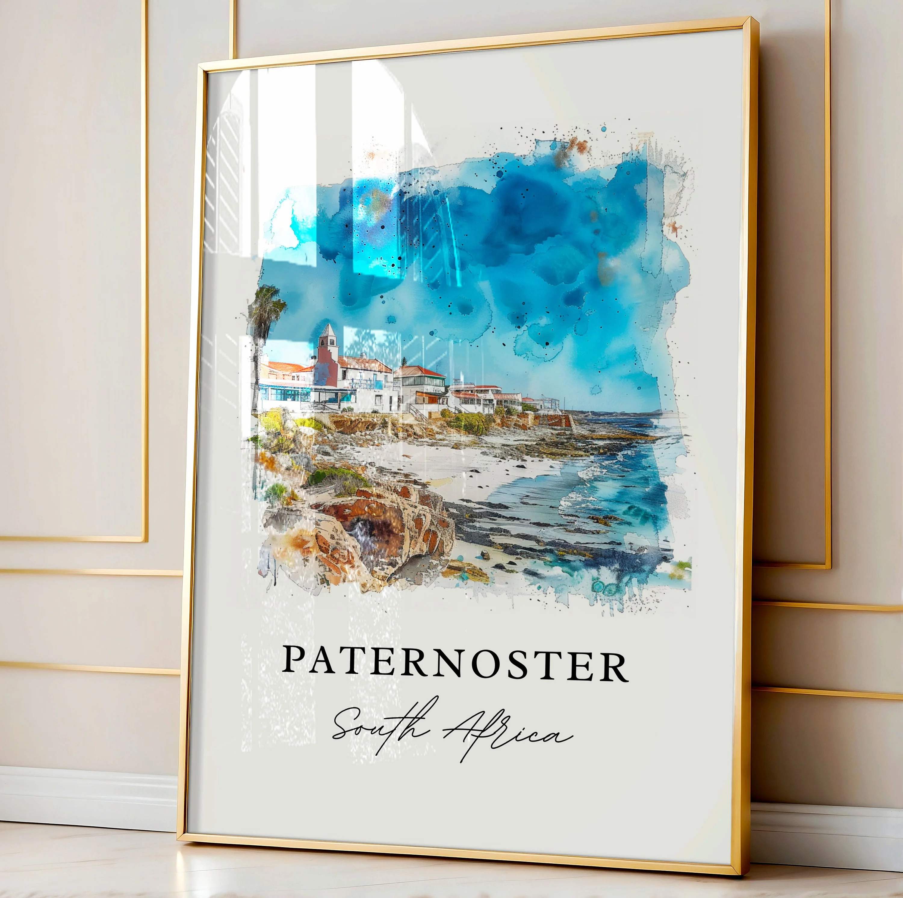 Paternoster, South Africa – Watercolor Art Print - Image 4
