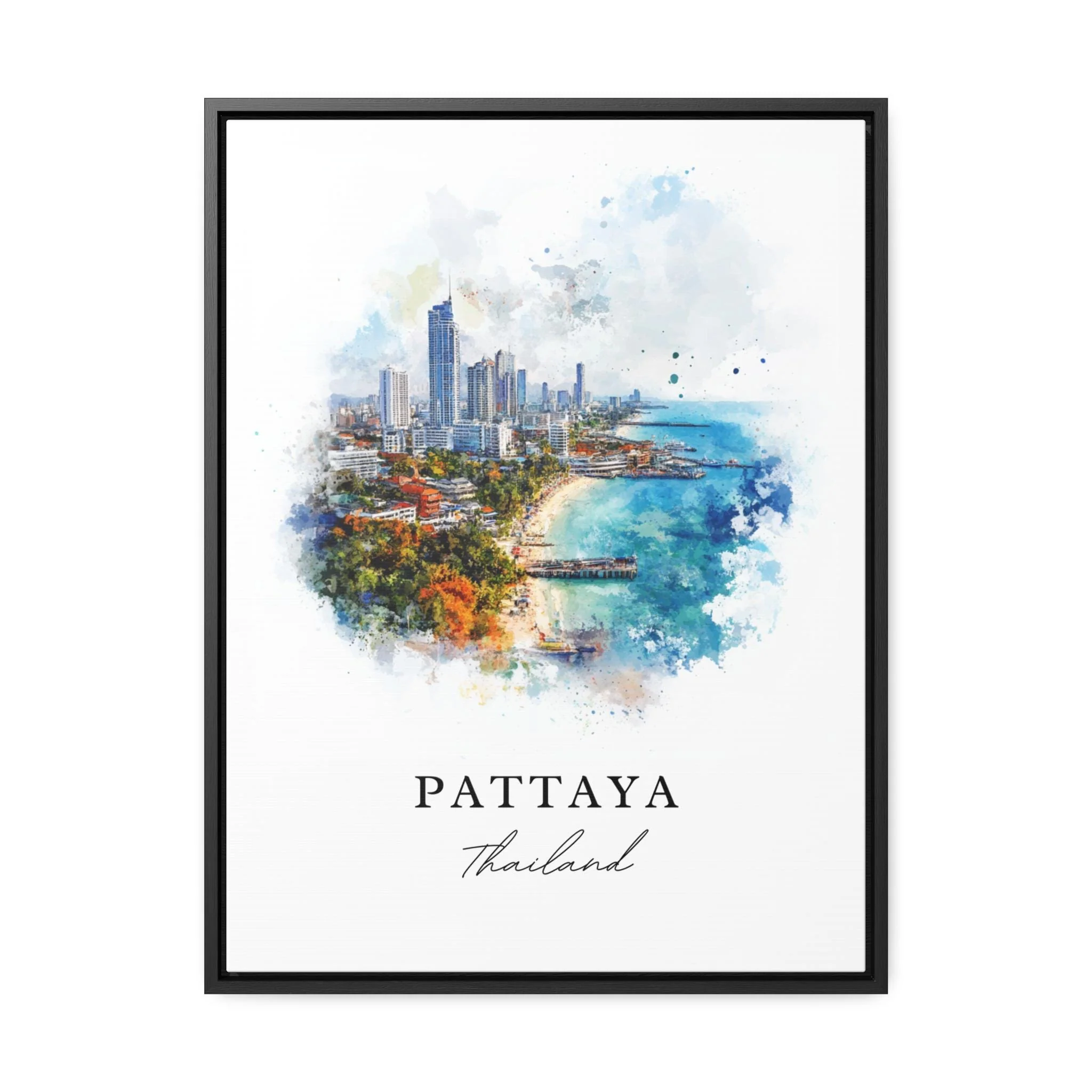 Pattaya, Thailand – Watercolor Art Print - Image 5