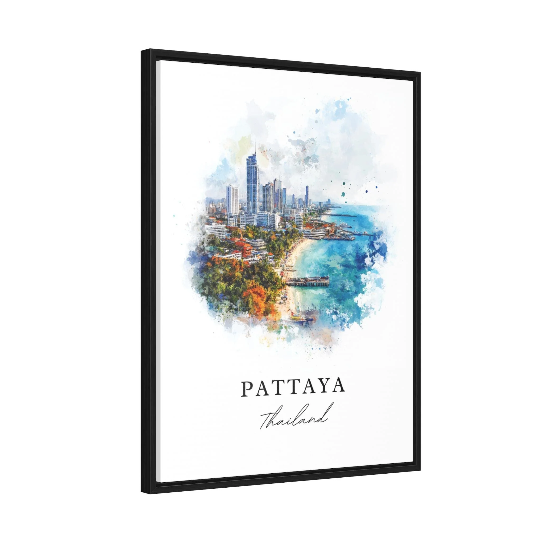 Pattaya, Thailand – Watercolor Art Print - Image 6