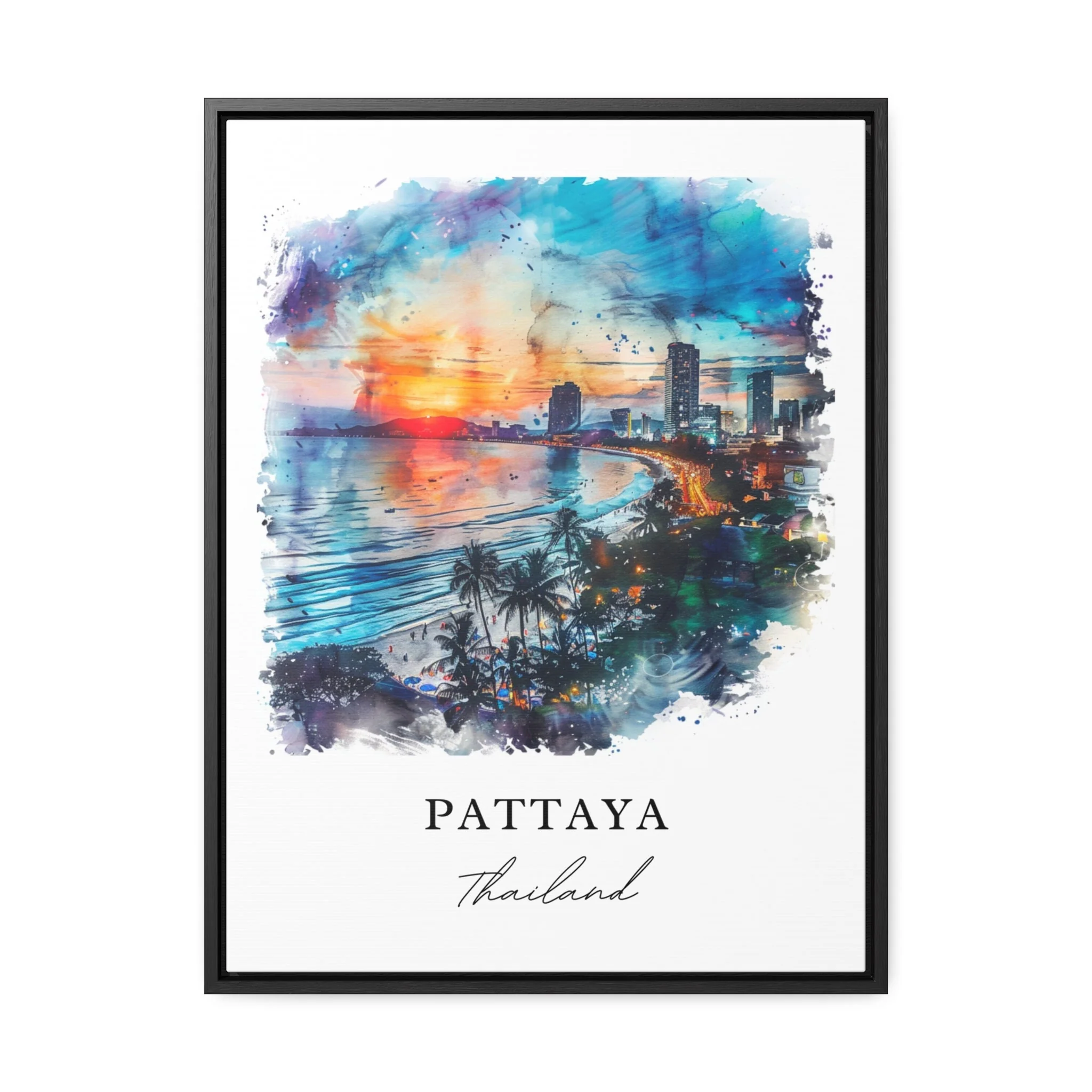 Pattaya, Thailand – Watercolor Art Print - Image 5