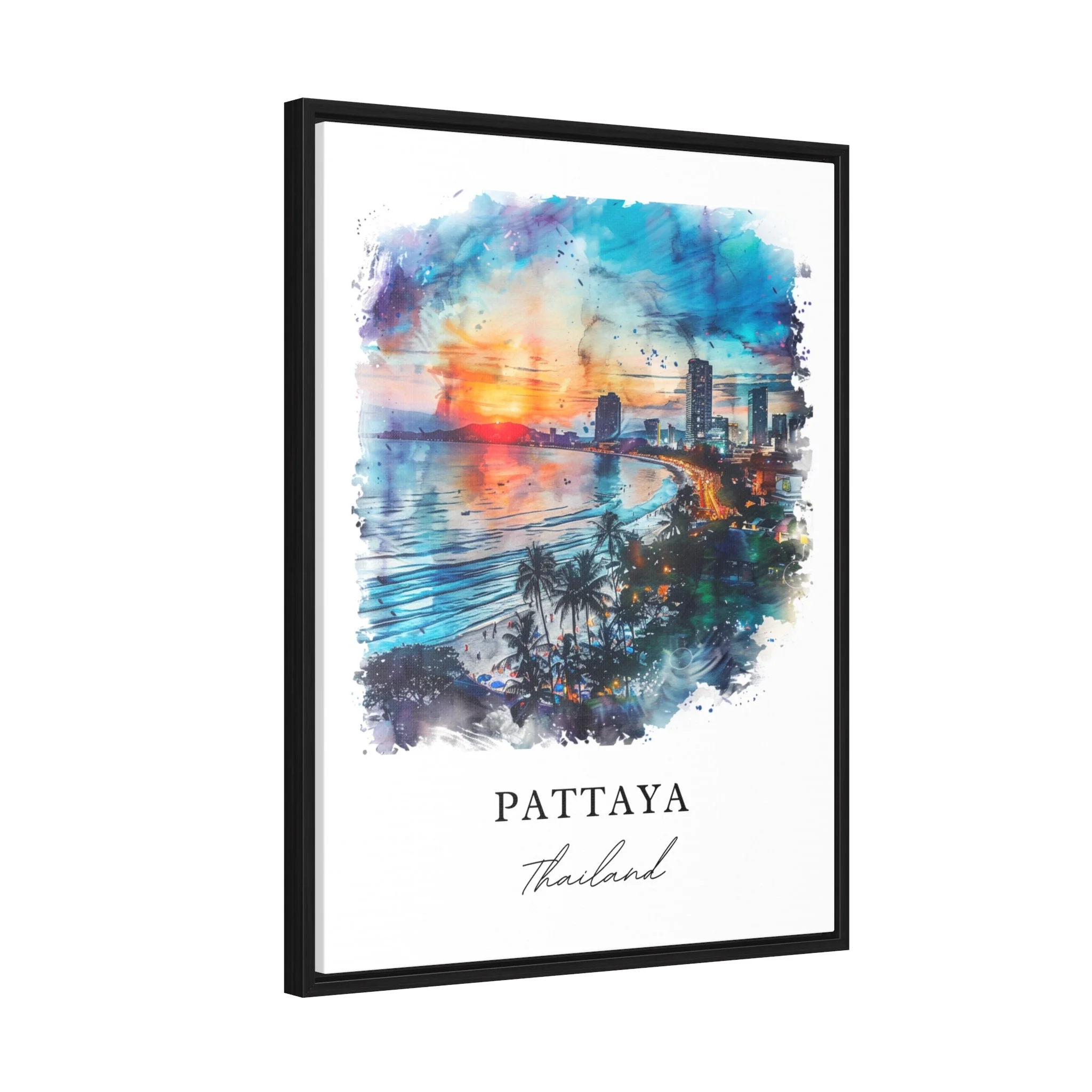 Pattaya, Thailand – Watercolor Art Print - Image 6