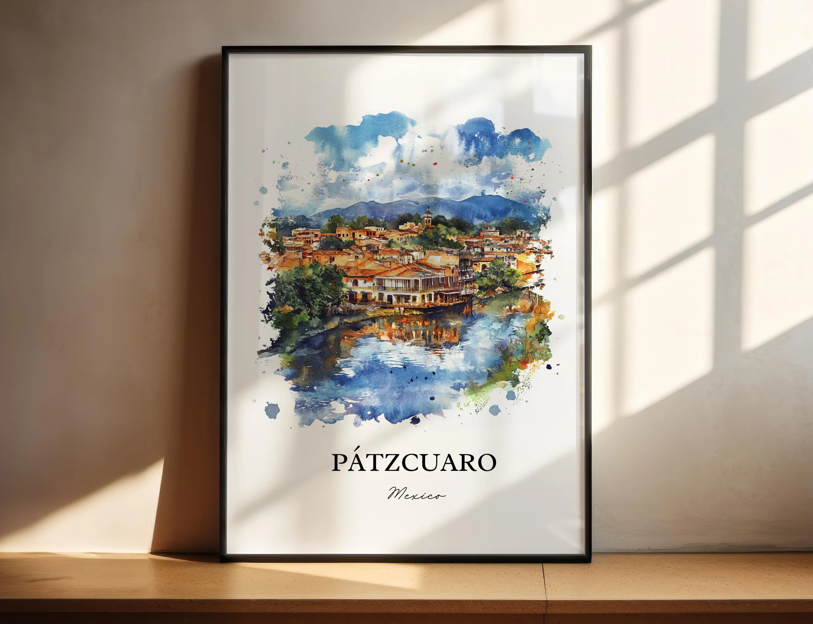 Pátzcuaro, Mexico – Watercolor Art Print