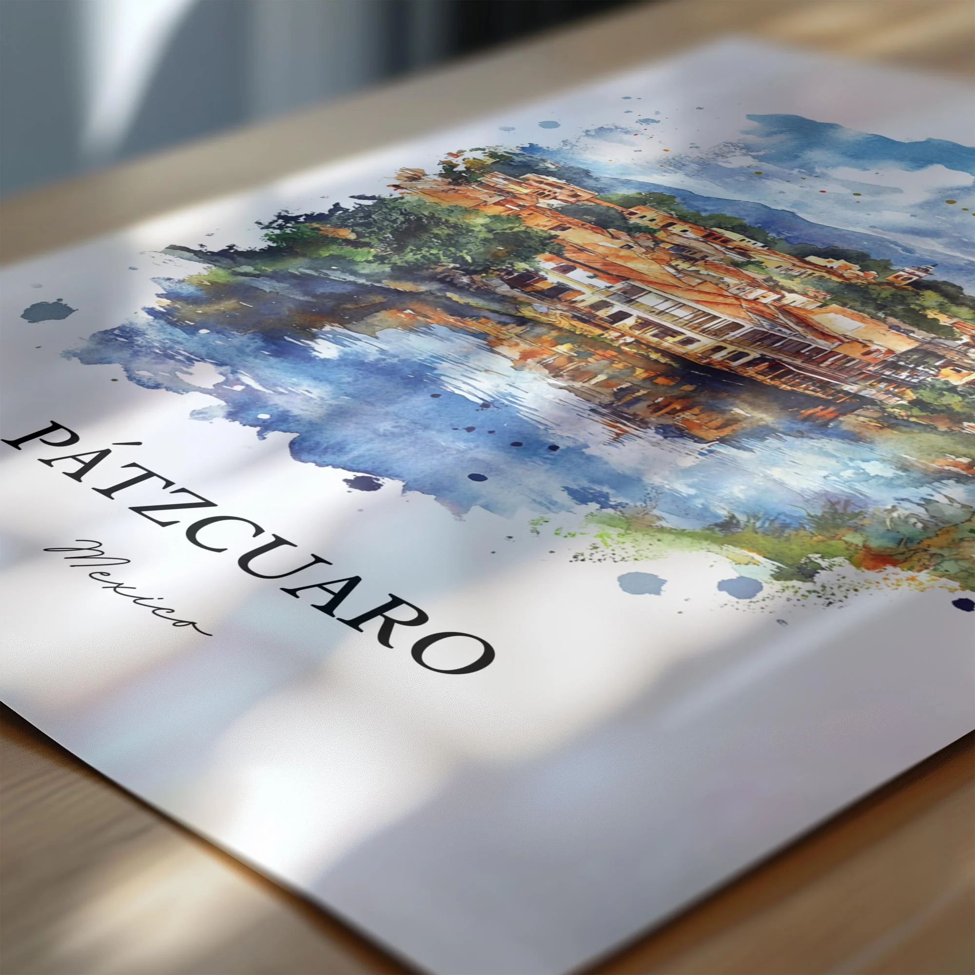 Pátzcuaro, Mexico – Watercolor Art Print - Image 2