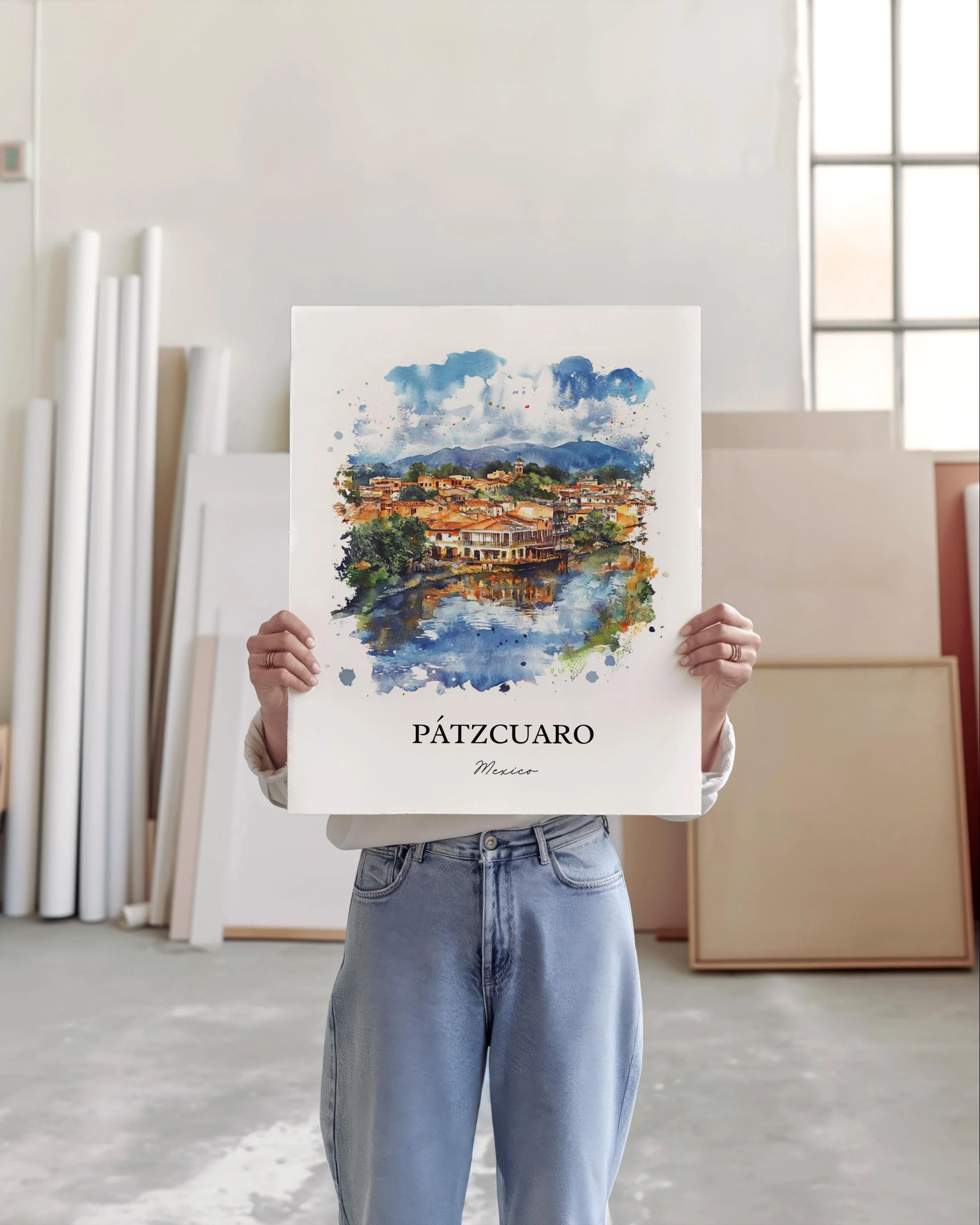 Pátzcuaro, Mexico – Watercolor Art Print - Image 3