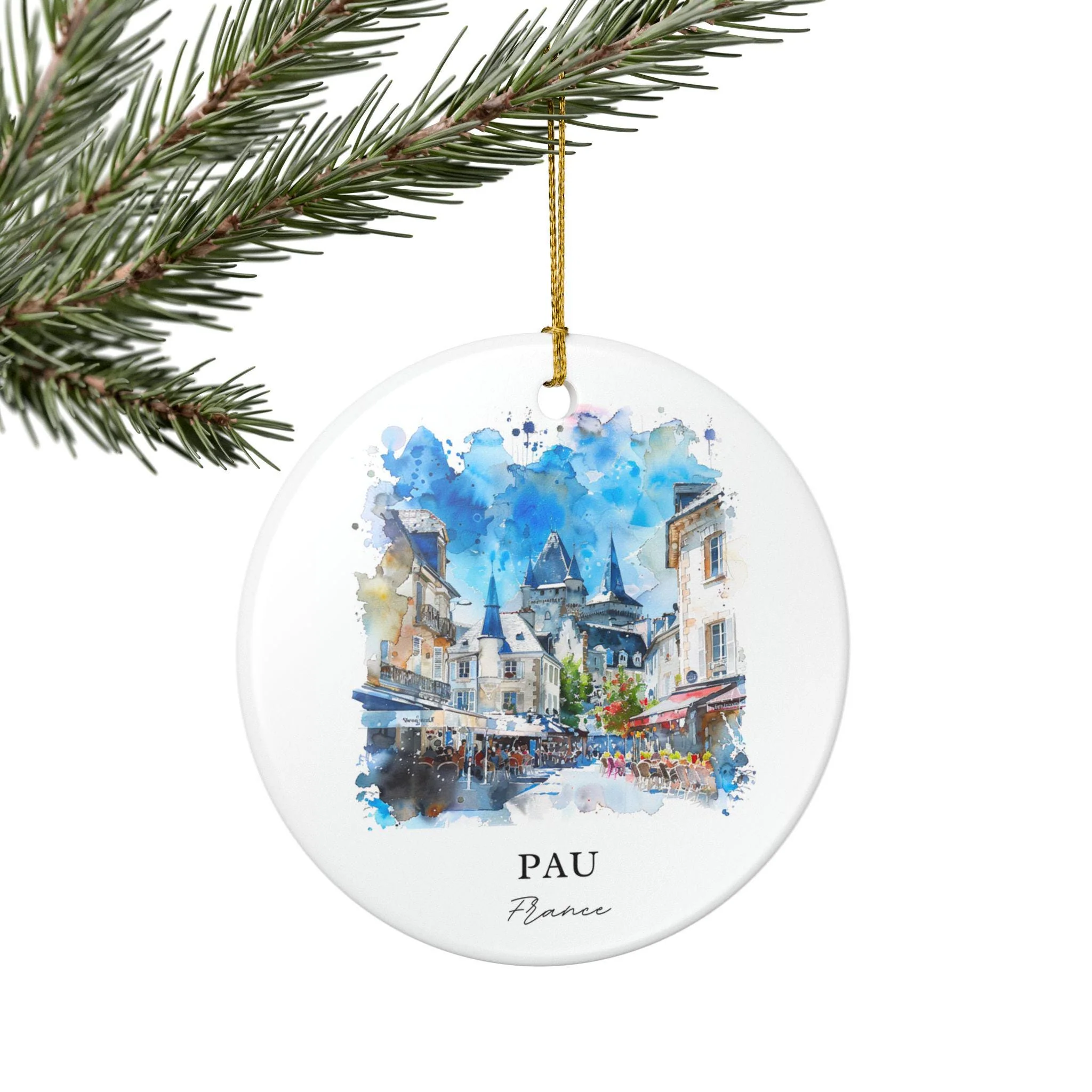 Pau France Ornament: Unique Pau France Souvenir, Pau France Xmas Decor, and Authentic France Gift - Image 5