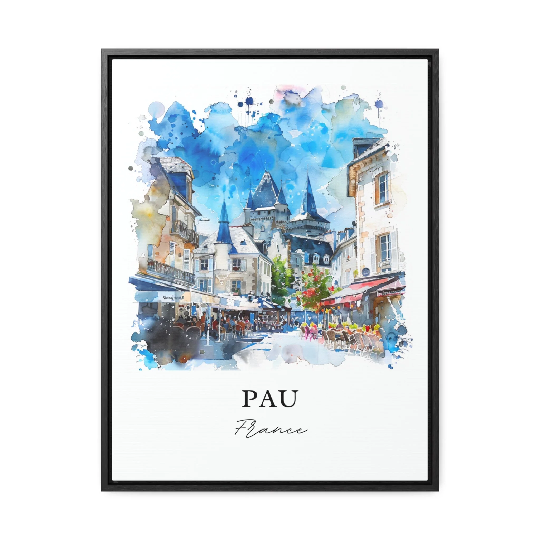 Pau, France – Watercolor Art Print - Image 5