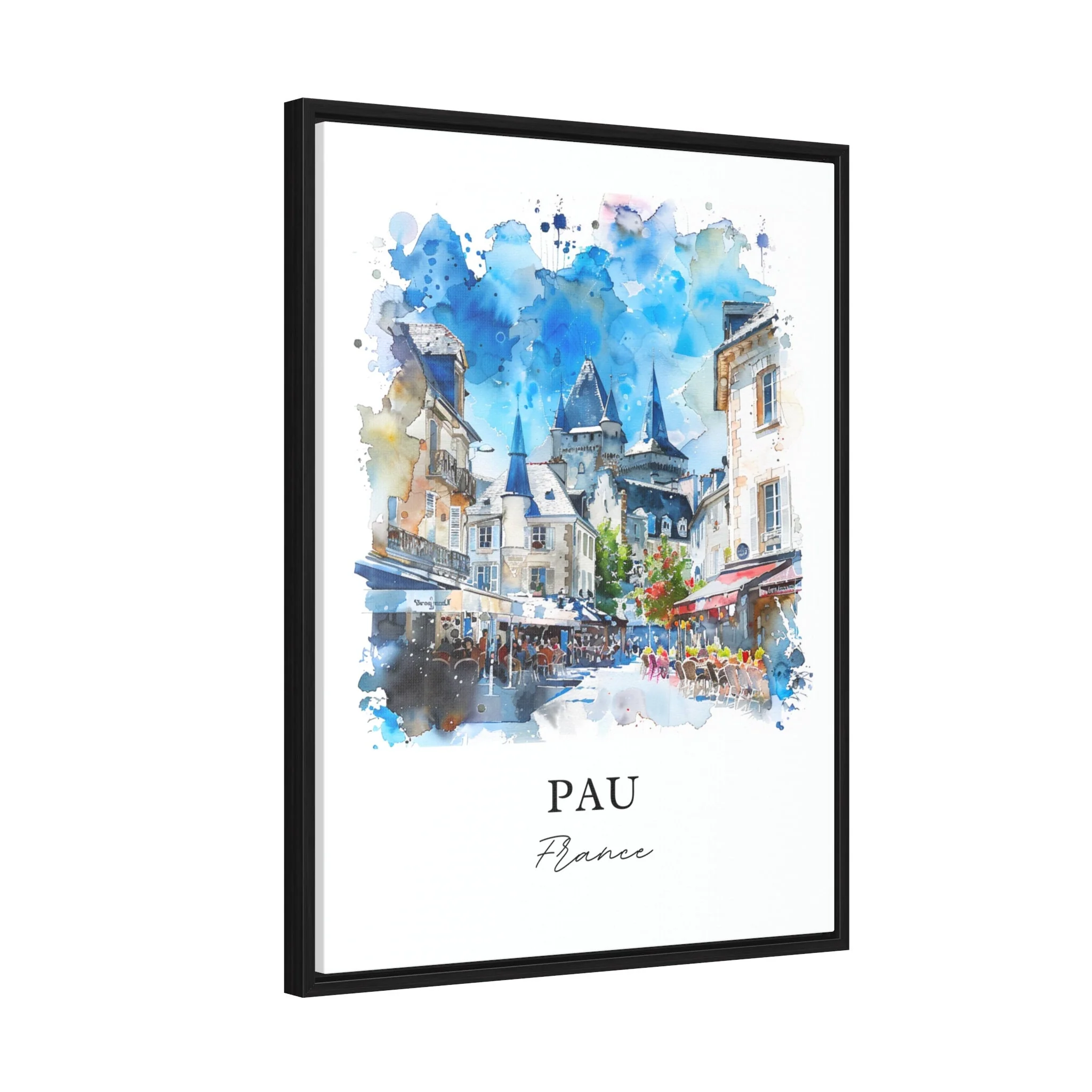 Pau, France – Watercolor Art Print - Image 6