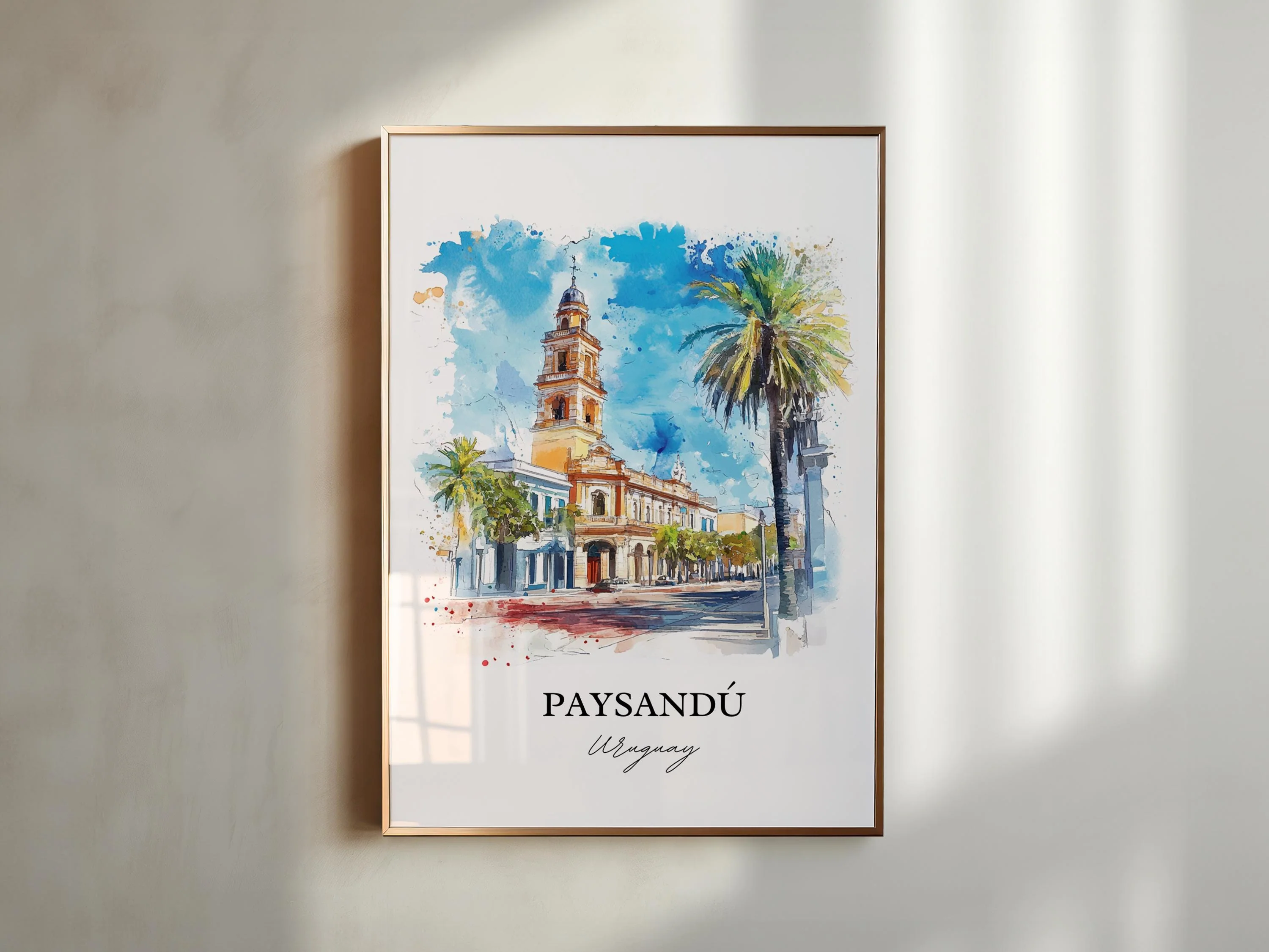 Paysandú, Uruguay – Watercolor Art Print - Image 5