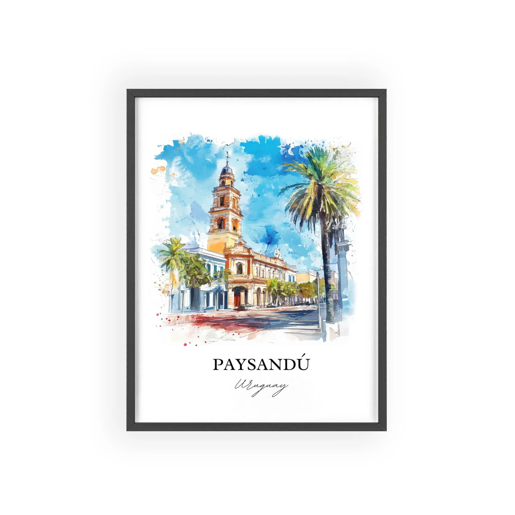 Paysandú, Uruguay – Watercolor Art Print - Image 7