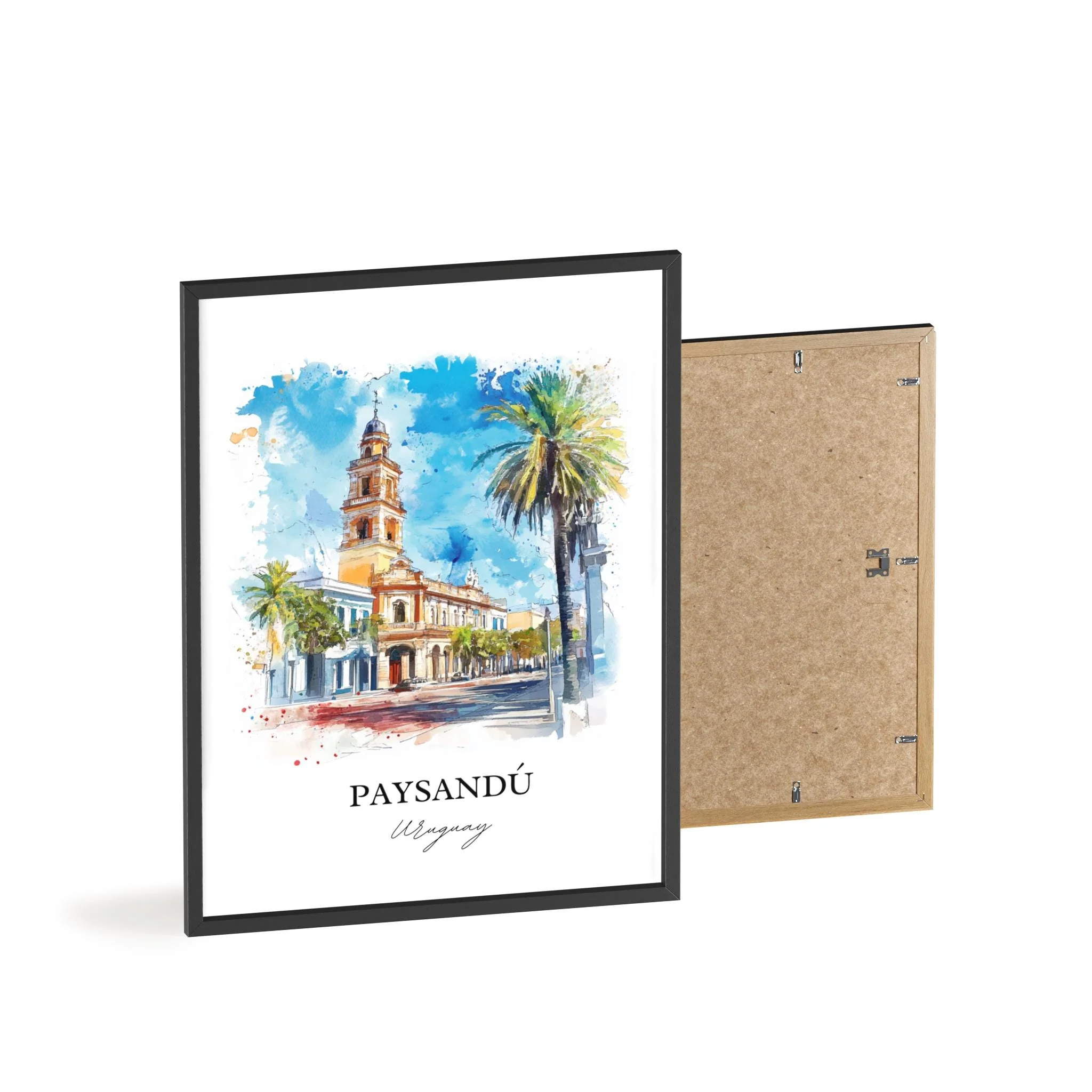 Paysandú, Uruguay – Watercolor Art Print - Image 8