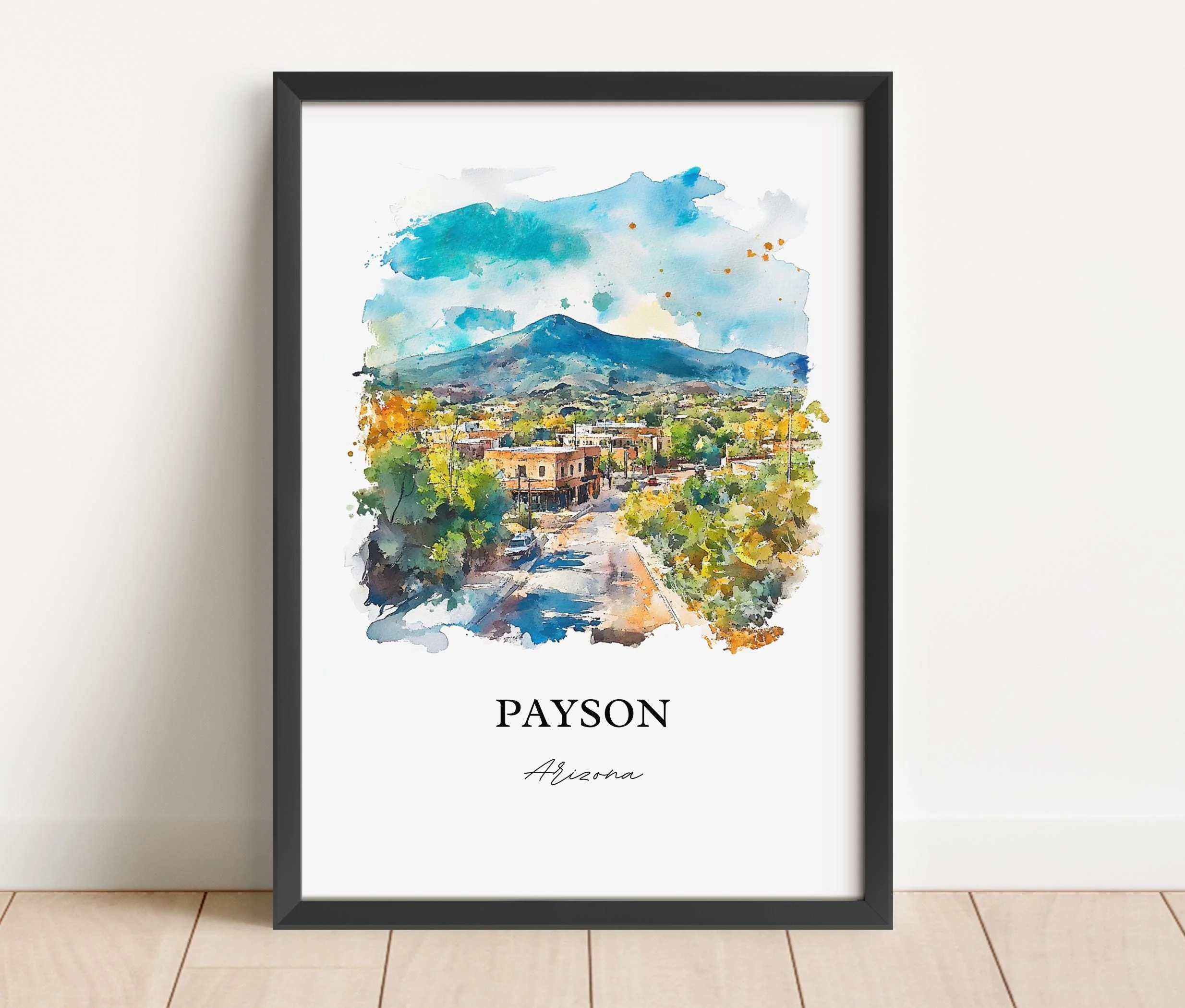 Payson, AZ, Arizona – Watercolor Art Print - Image 4