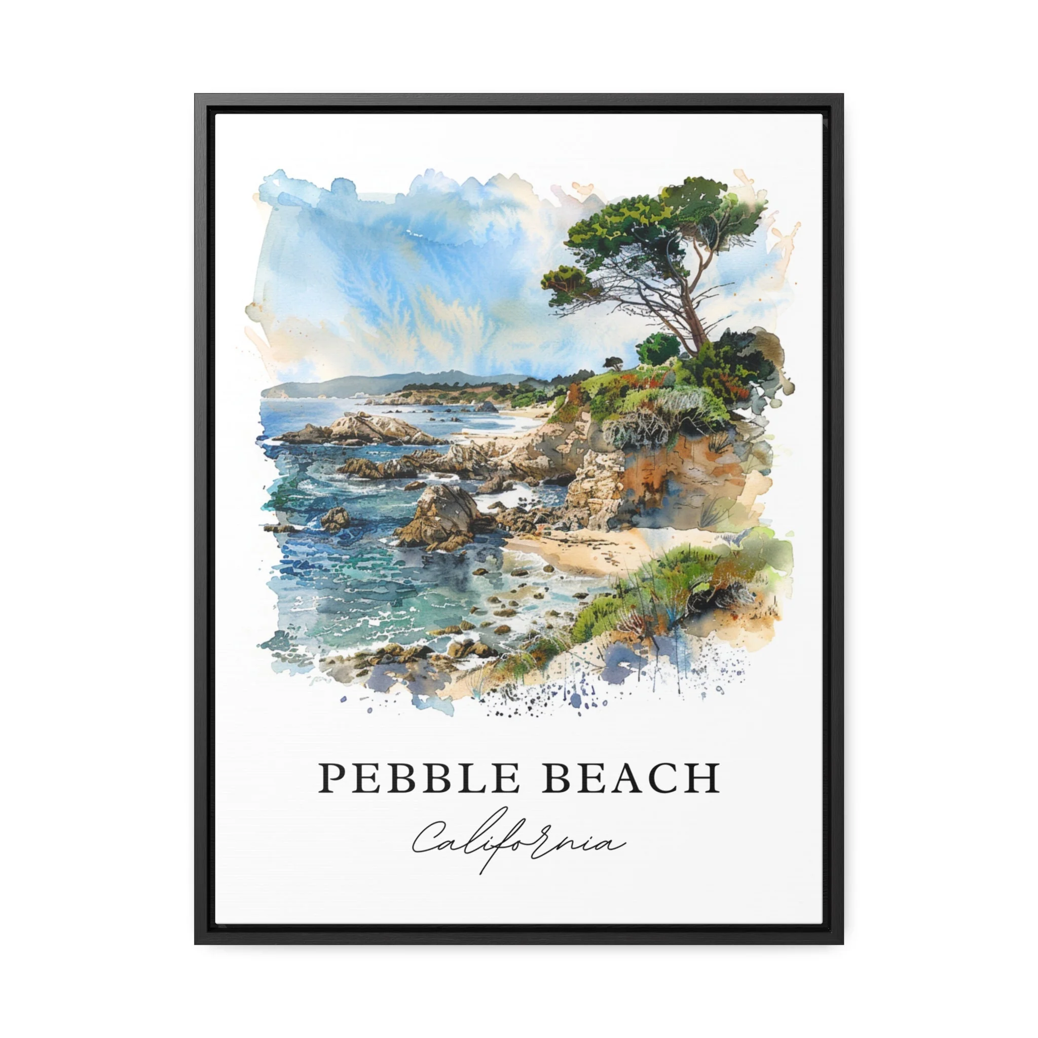 Pebble Beach, California – Watercolor Art Print - Image 5
