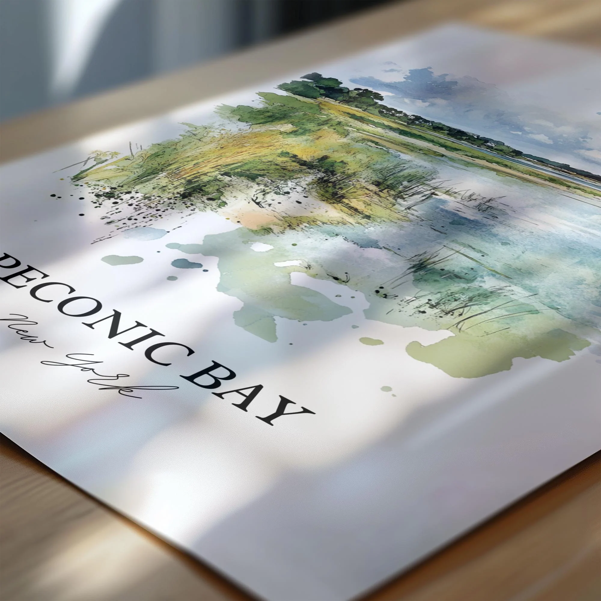 Peconic Bay, USA – Watercolor Art Print - Image 2