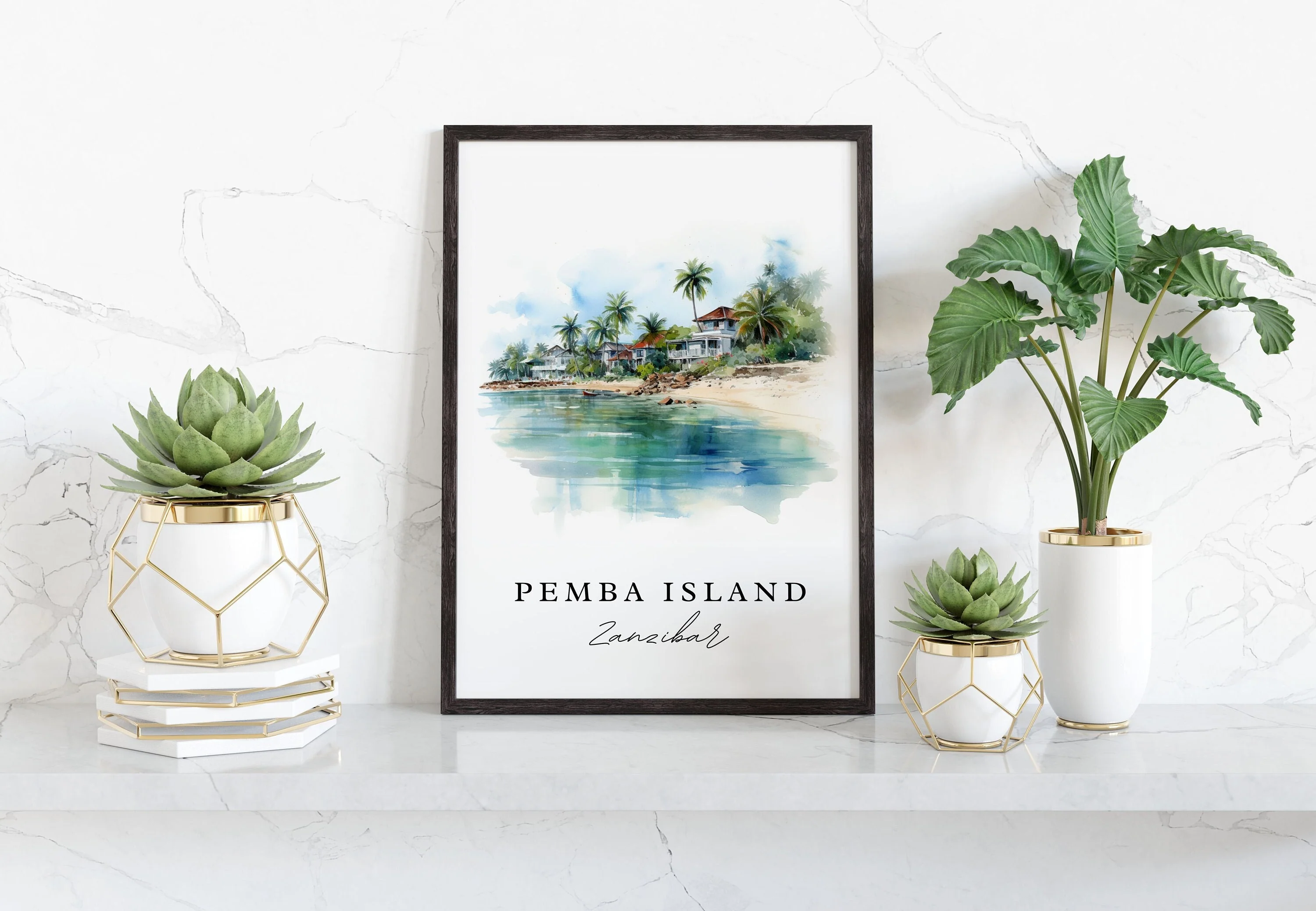Pemba Island, Tanzania – Watercolor Art Print