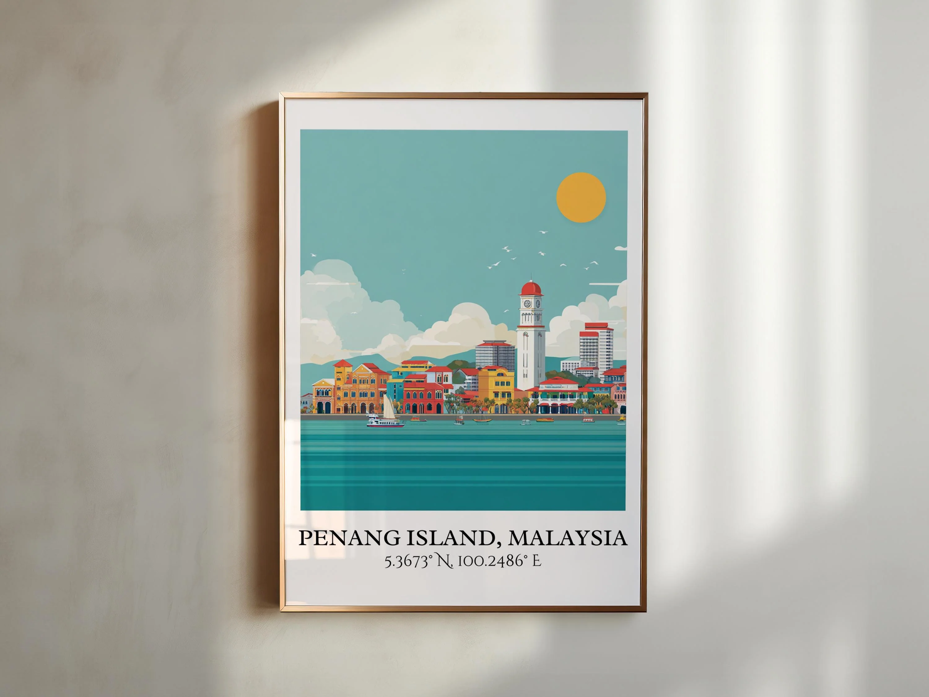 Penang Island, Malaysia – Watercolor Art Print - Image 5