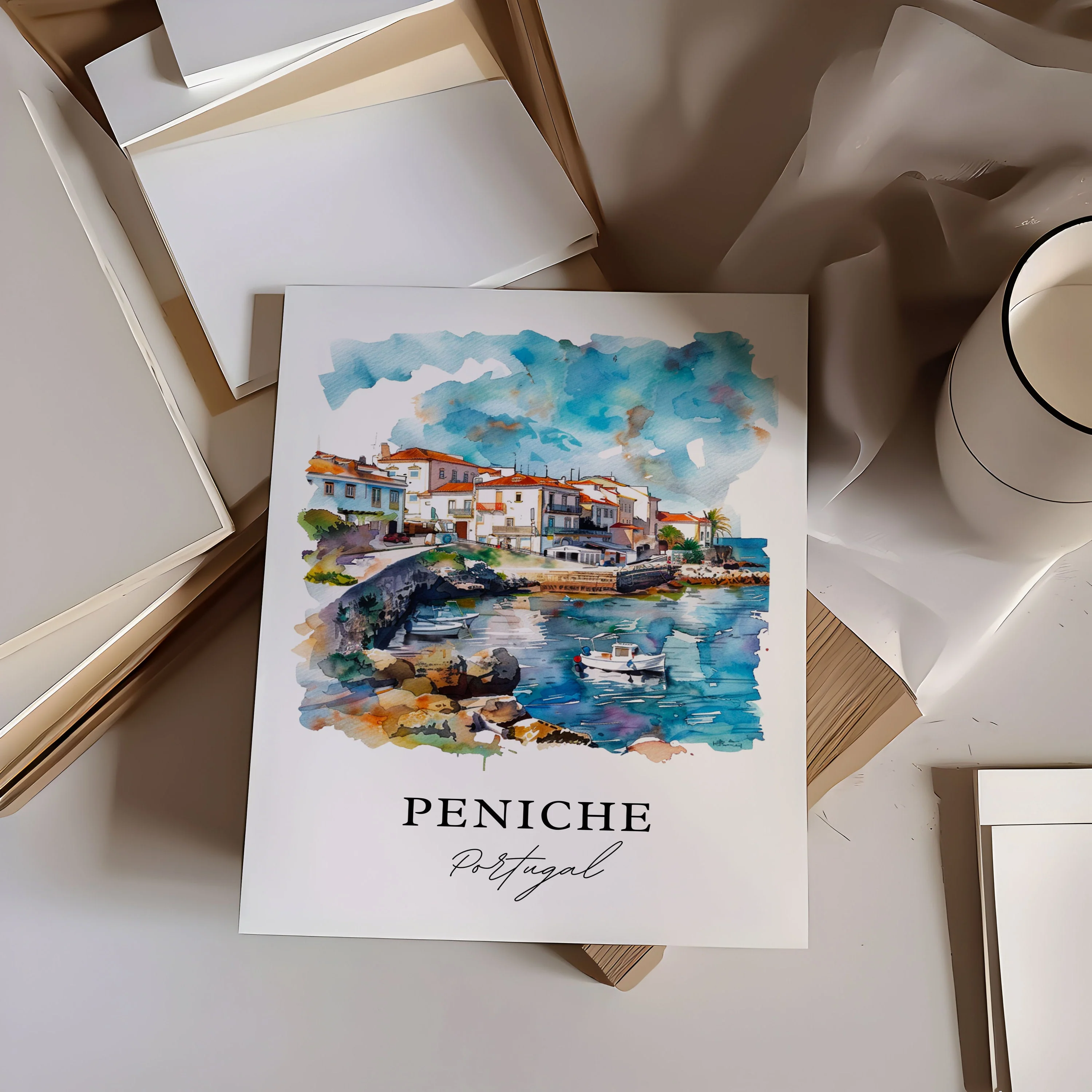 Peniche, Portugal – Watercolor Art Print - Image 3