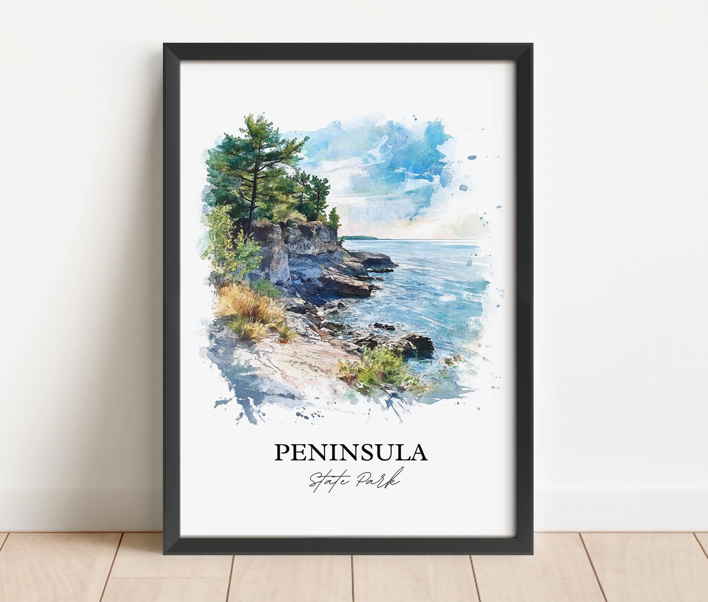 Peninsula State Park, Wisconsin, USA – Watercolor Art Print - Image 6