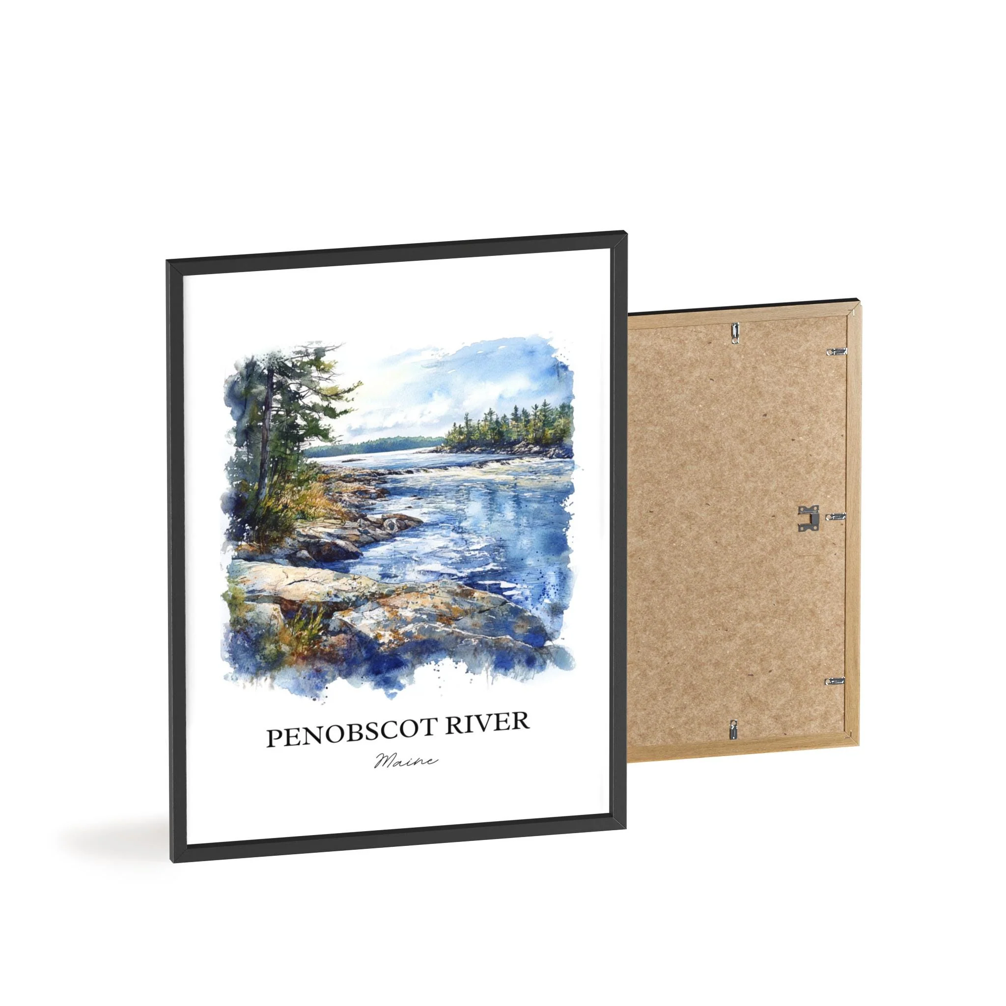Penobscot River, USA – Watercolor Art Print - Image 9