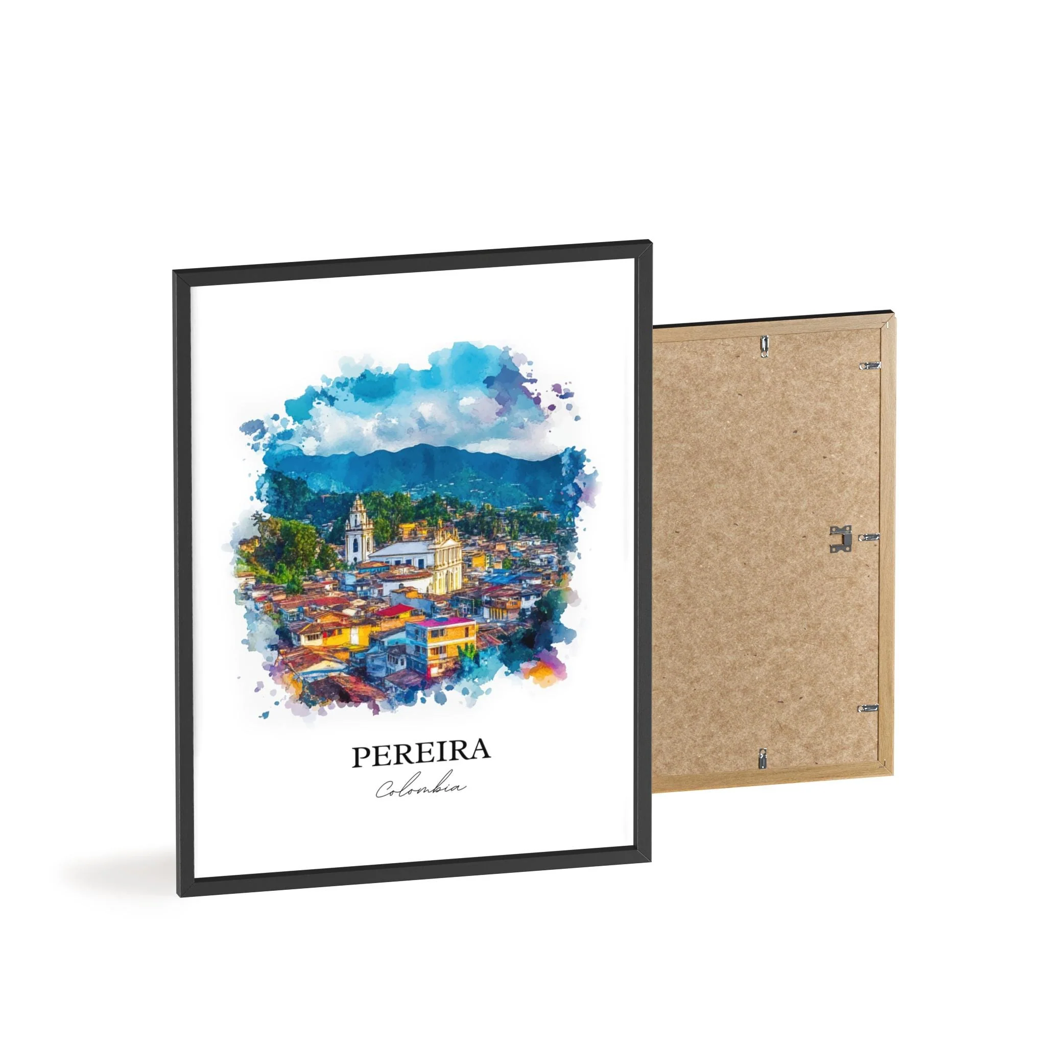 Pereira, Colombia – Watercolor Art Print - Image 8