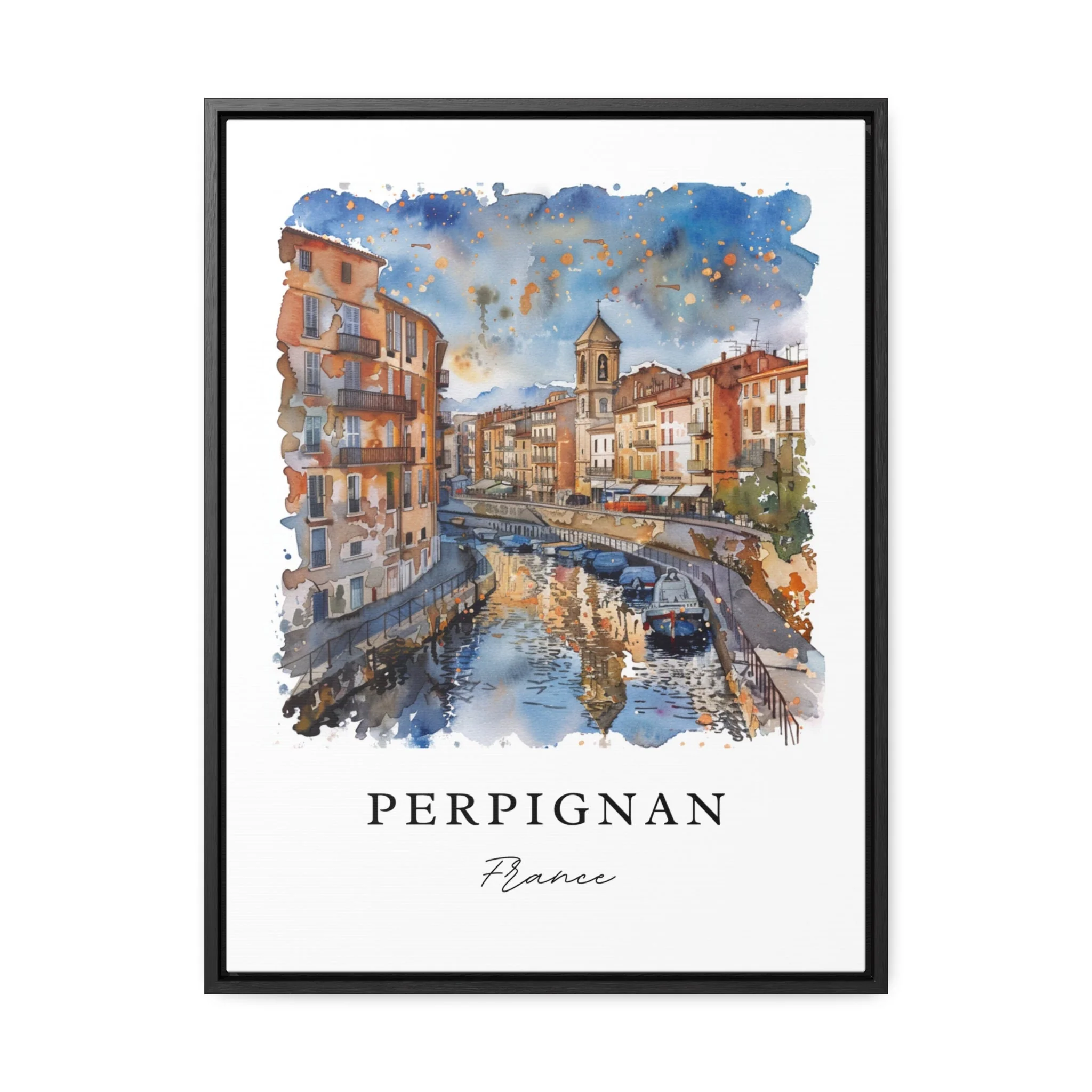 Perpignan, France – Watercolor Art Print - Image 6