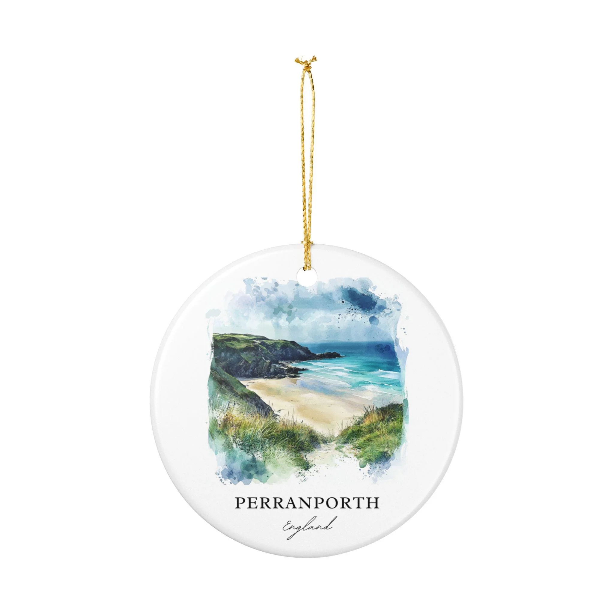 Perranporth Ornament: Unique Perranporth England Souvenir, Perranporth Xmas Decor, and Authentic England Gift - Image 2